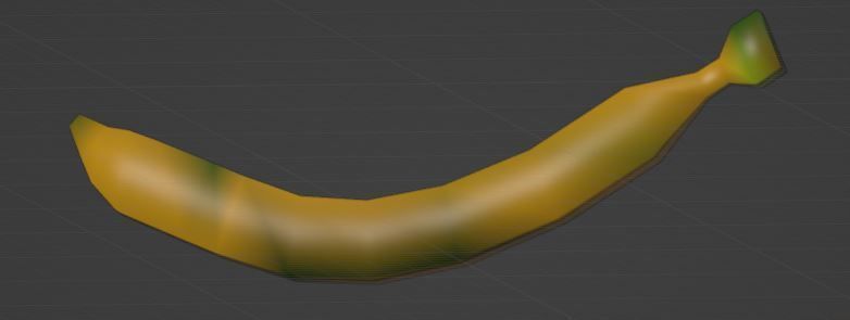 Banana 3D model Low-poly 3D Low-poly 3D model_3