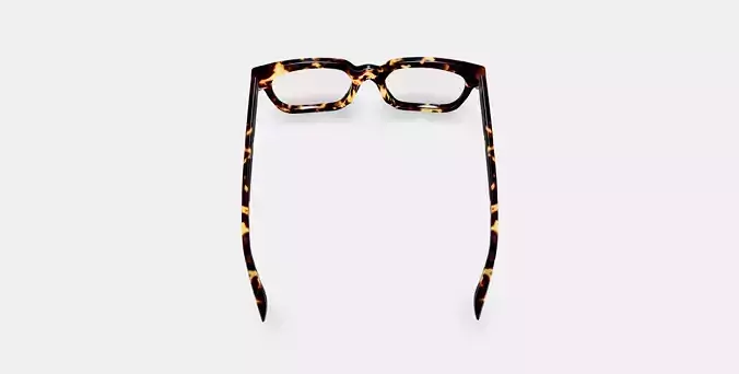 Winston Low Bridge Fit Eyeglasses in Black Oak Tortoise 3D model