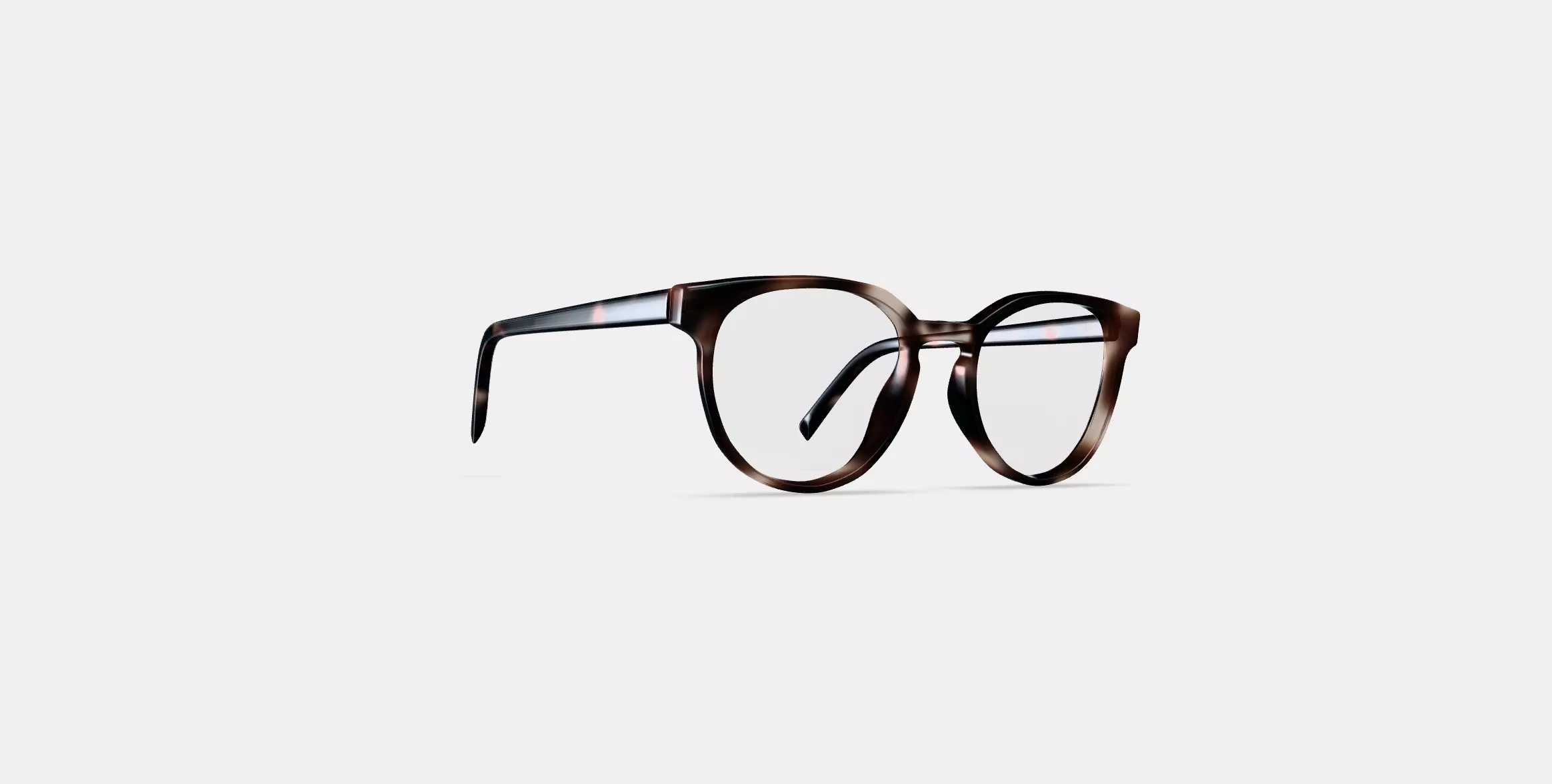 Wright Low Bridge Fit Eyeglasses in Cognac Tortoise 3D model_0