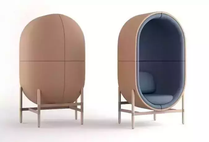 Stylish office chair 3D model