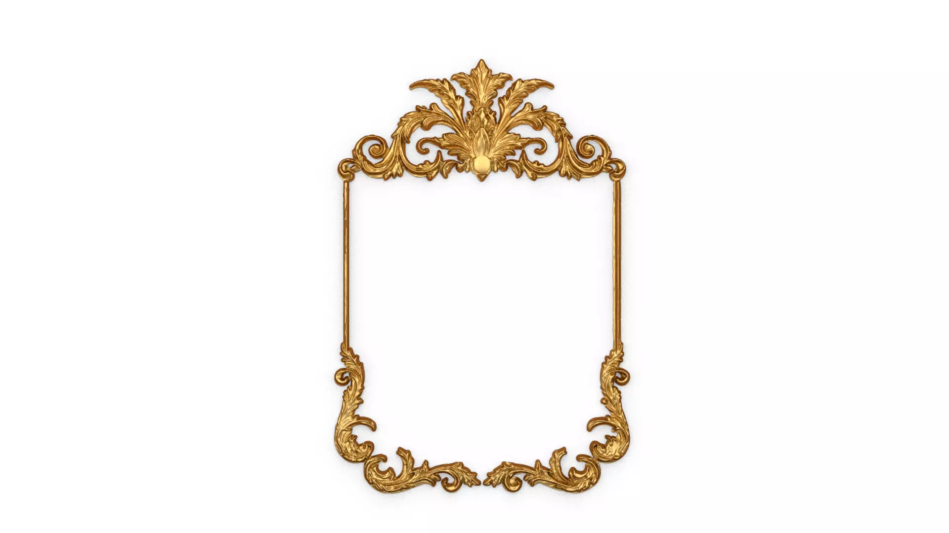 Plaster decorative frame ornament 25 3D model_0