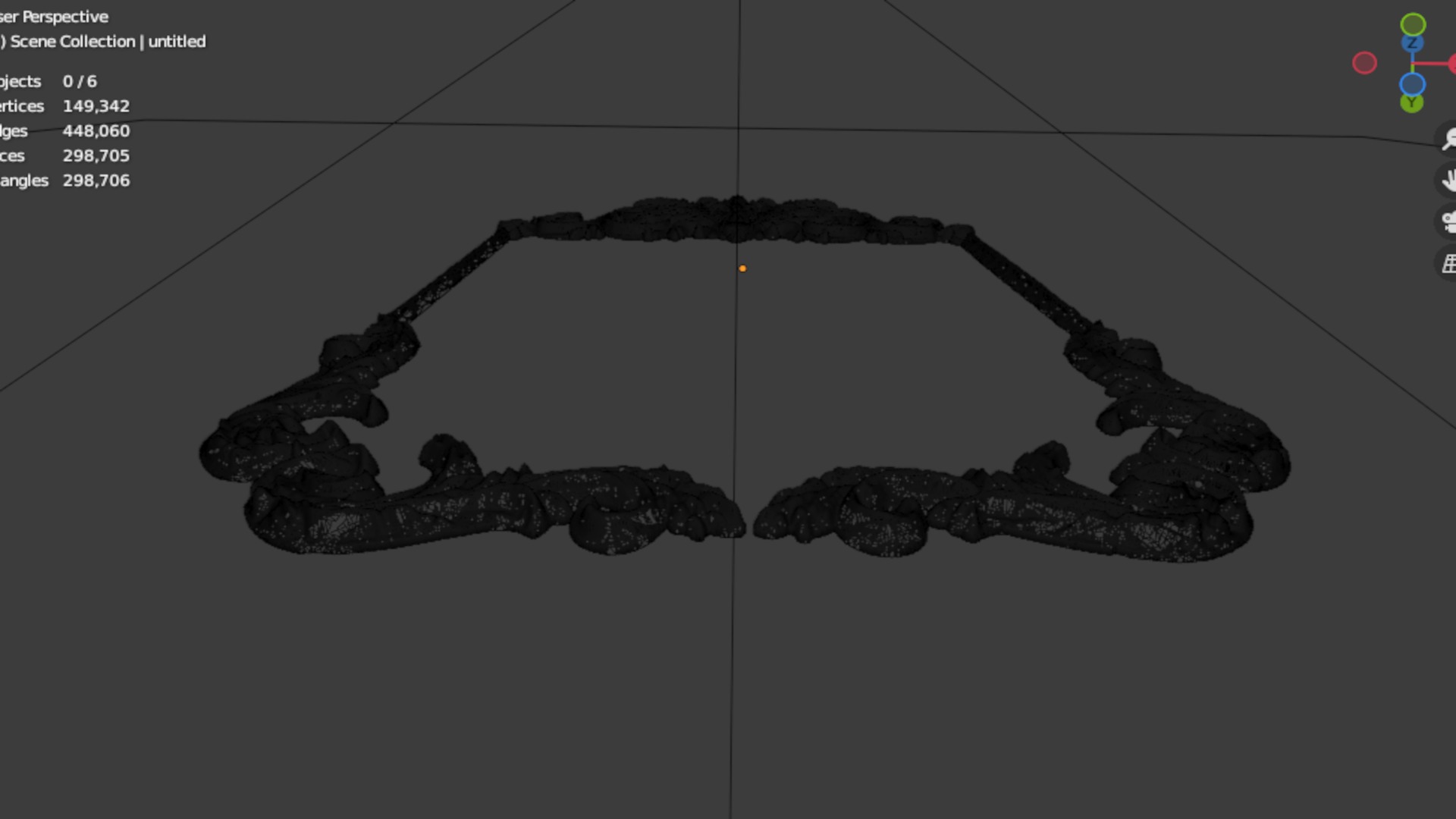 Plaster decorative frame ornament 25 3D model_7