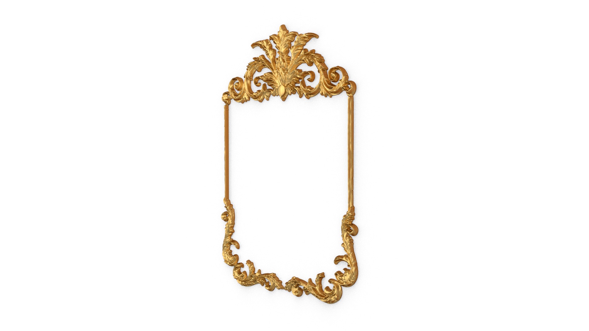 Plaster decorative frame ornament 25 3D model_1