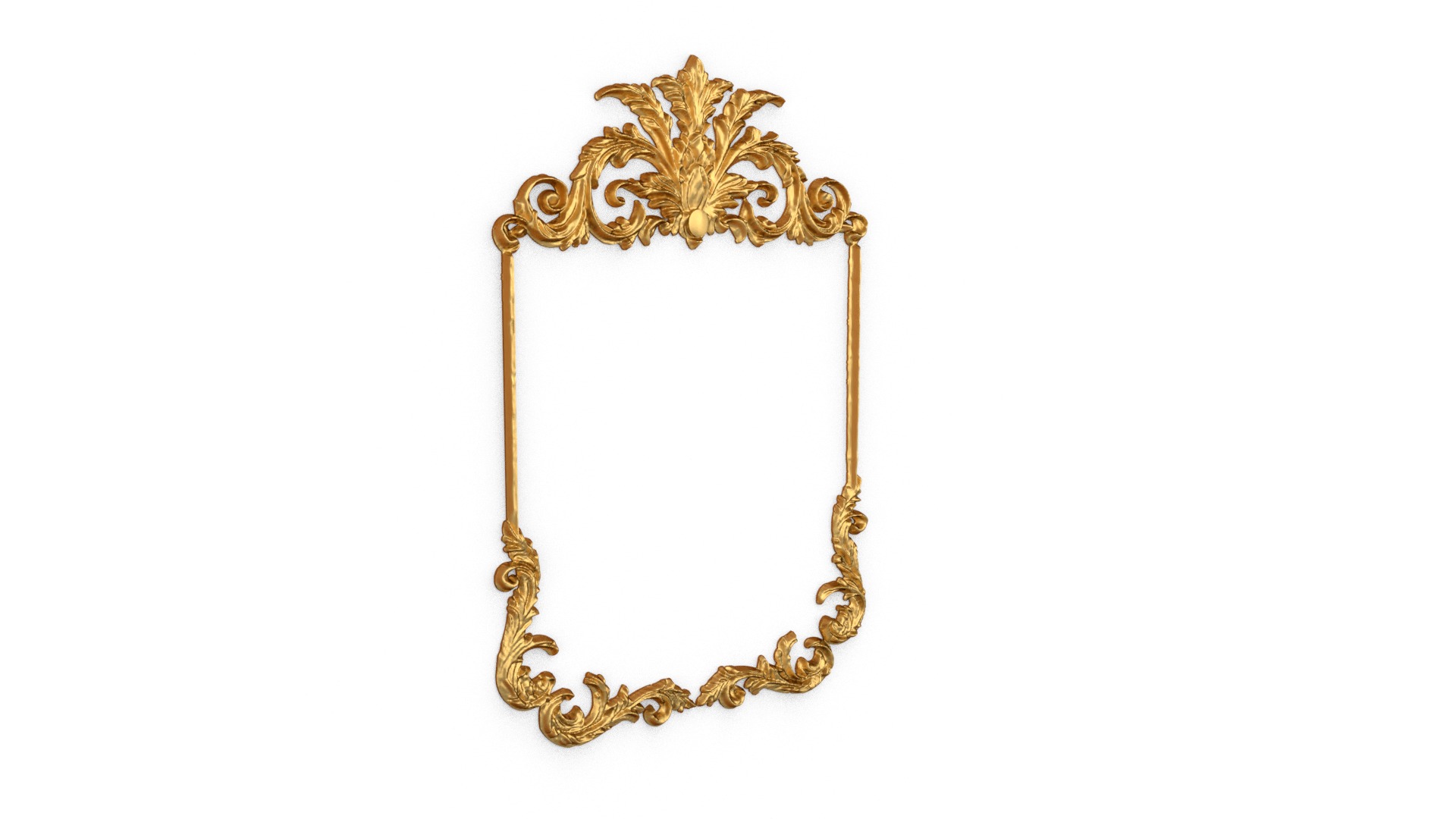 Plaster decorative frame ornament 25 3D model_2