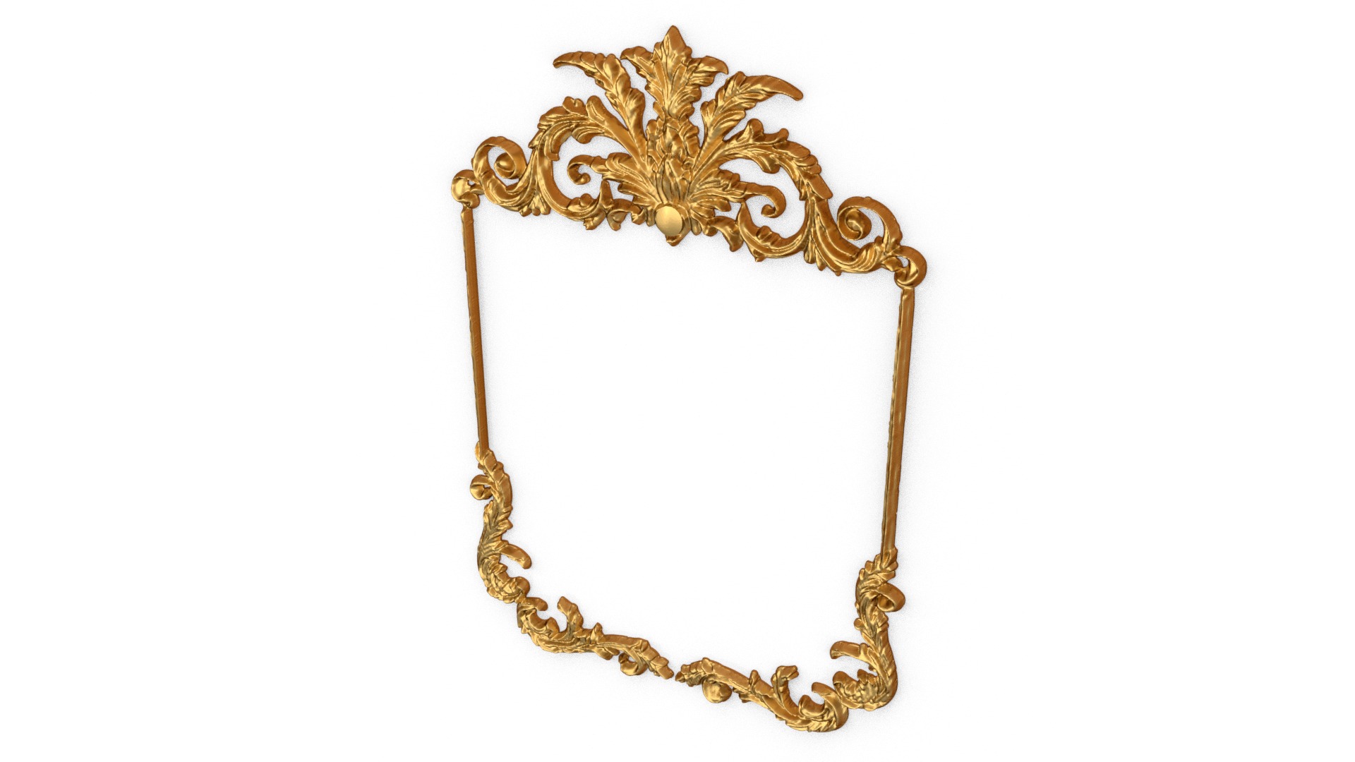 Plaster decorative frame ornament 25 3D model_3