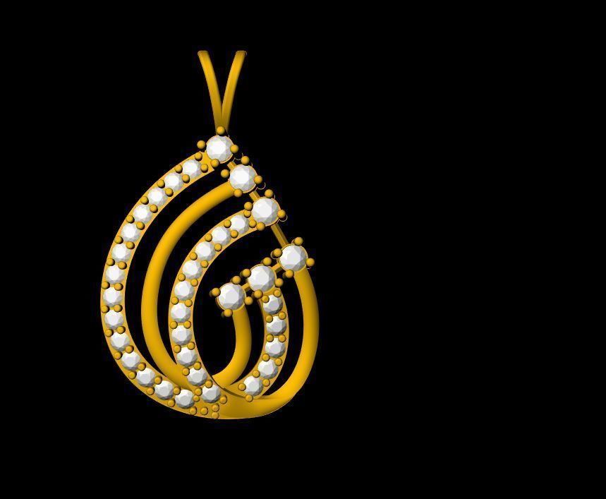 Dimond Pendant Set - 0061 3D print model_3