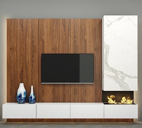 Modern TV Unit  Free 3D model