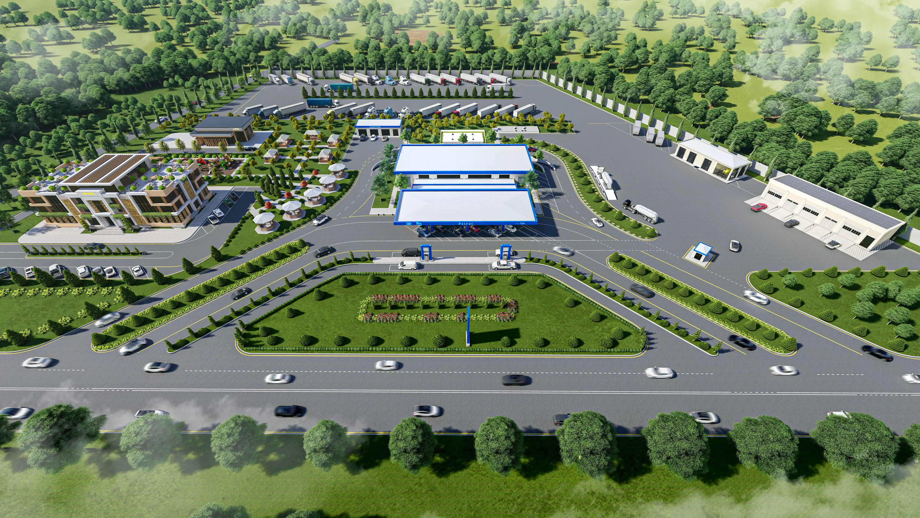 GAS STATION COMPLEX 3D model_0