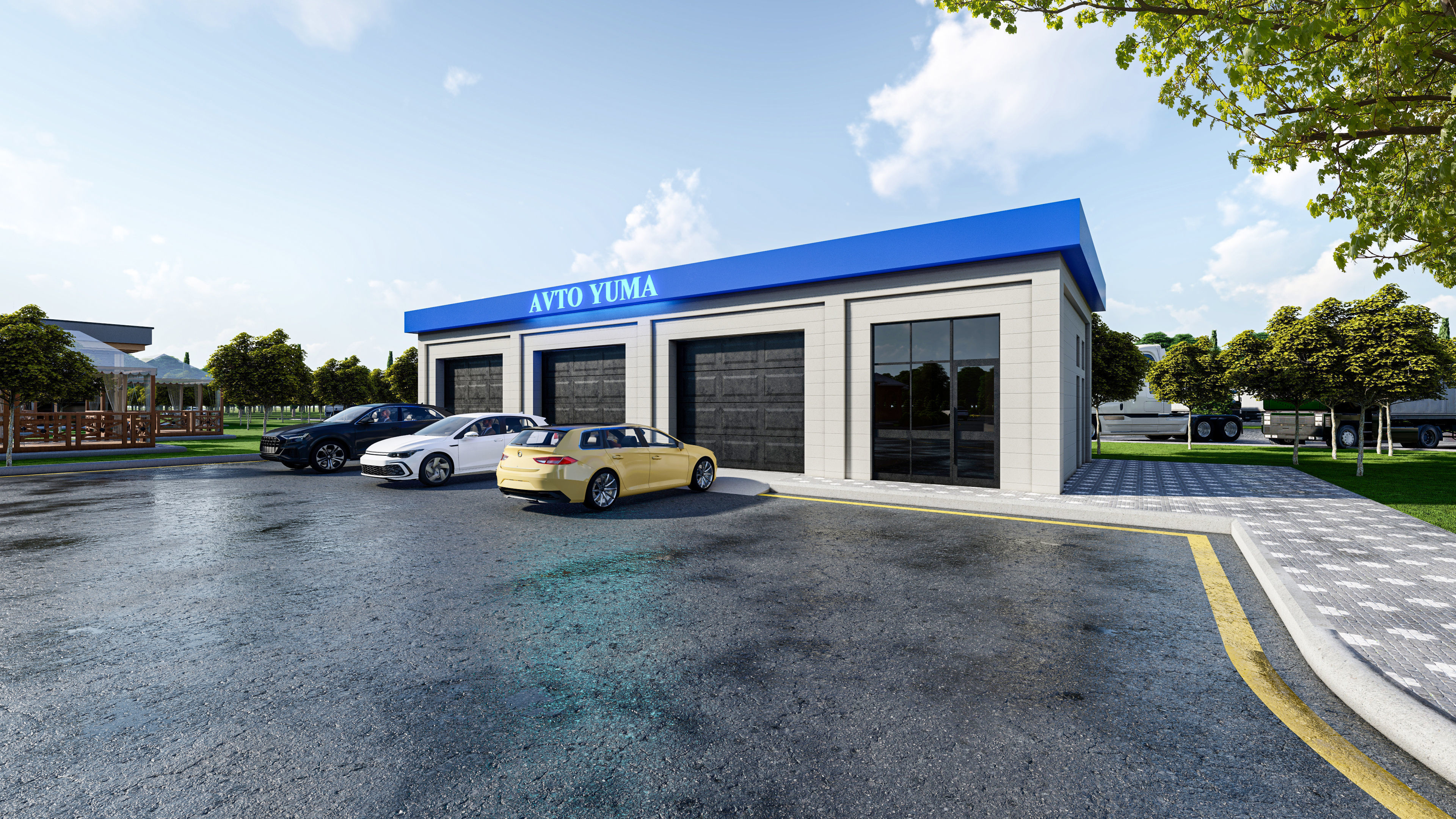 GAS STATION COMPLEX 3D model_5