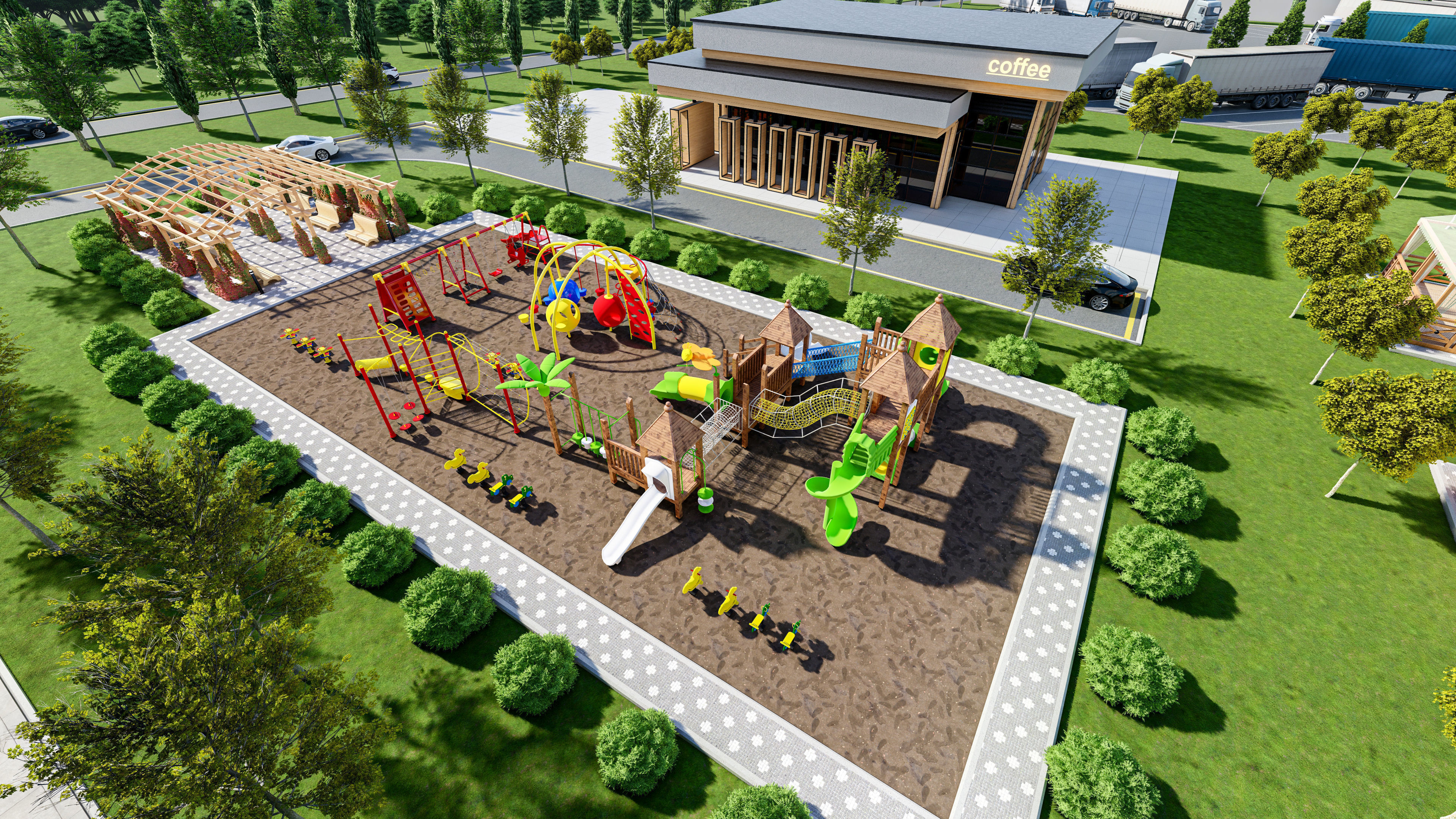 GAS STATION COMPLEX 3D model_8