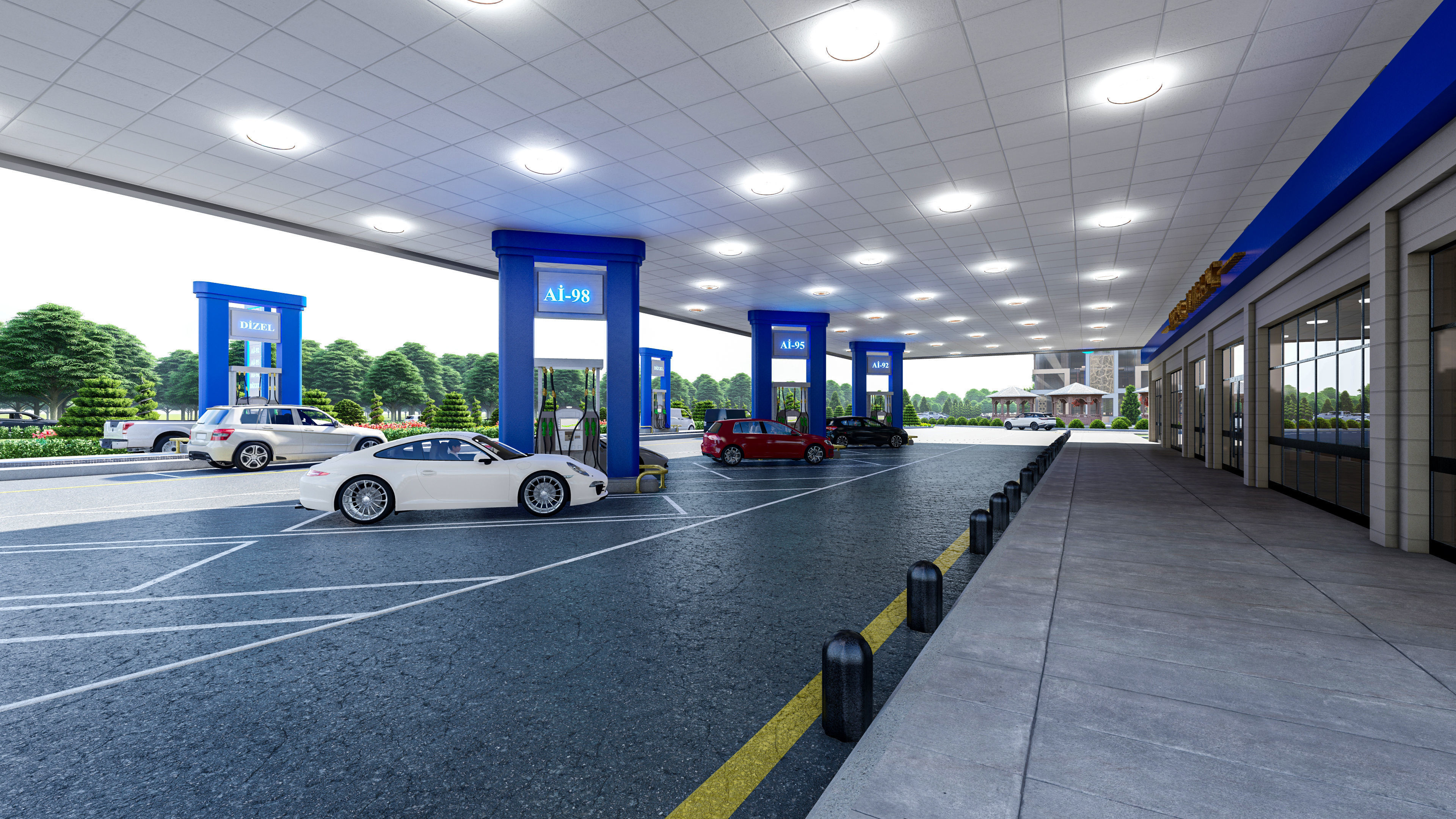 GAS STATION COMPLEX 3D model_4