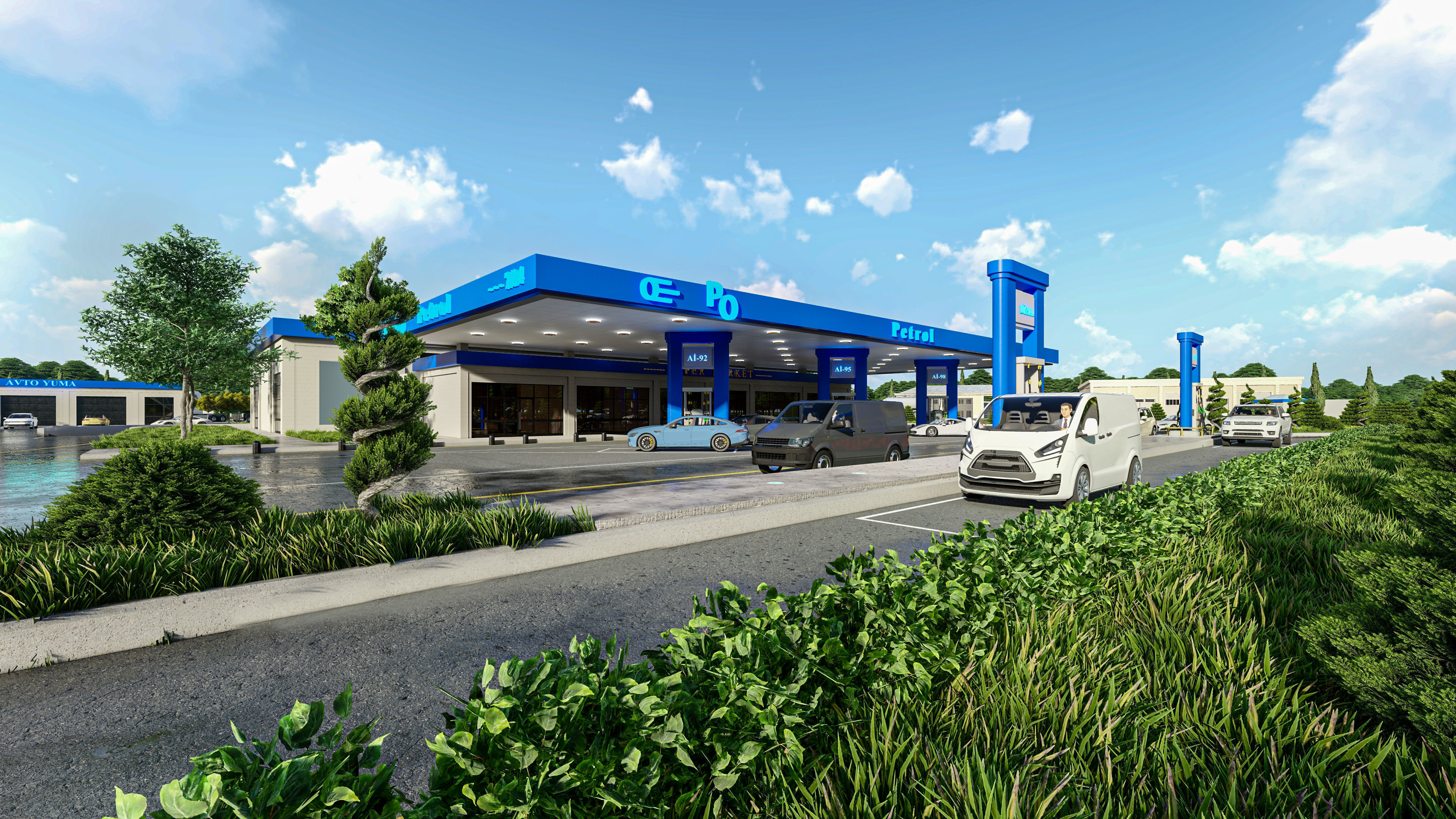 GAS STATION COMPLEX 3D model_3