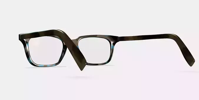 Clark Eyeglasses in Blue Marblewood
