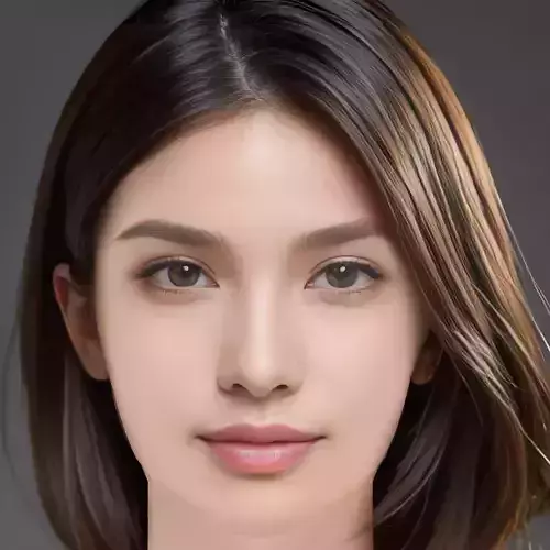 Beautiful Girl Head 04 - No Hair - Low poly head for game