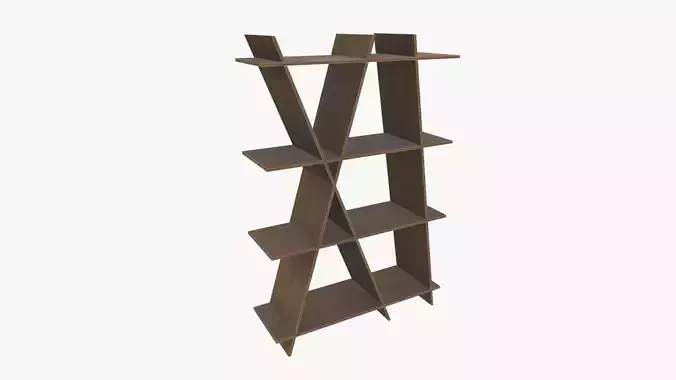 Book Self Low-poly 3D model