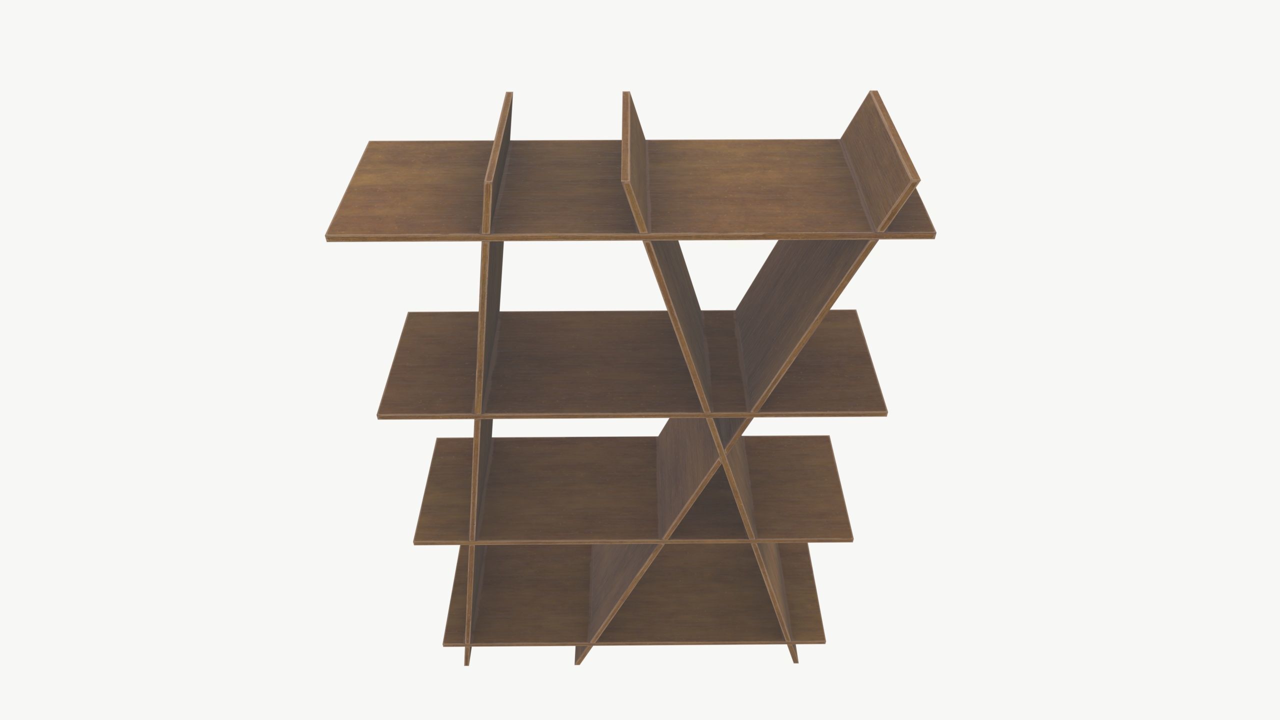 Book Self Low-poly 3D model_5