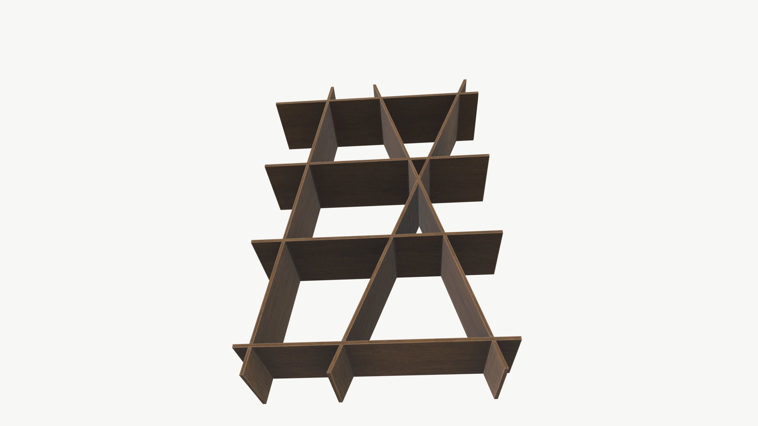 Book Self Low-poly 3D model_4