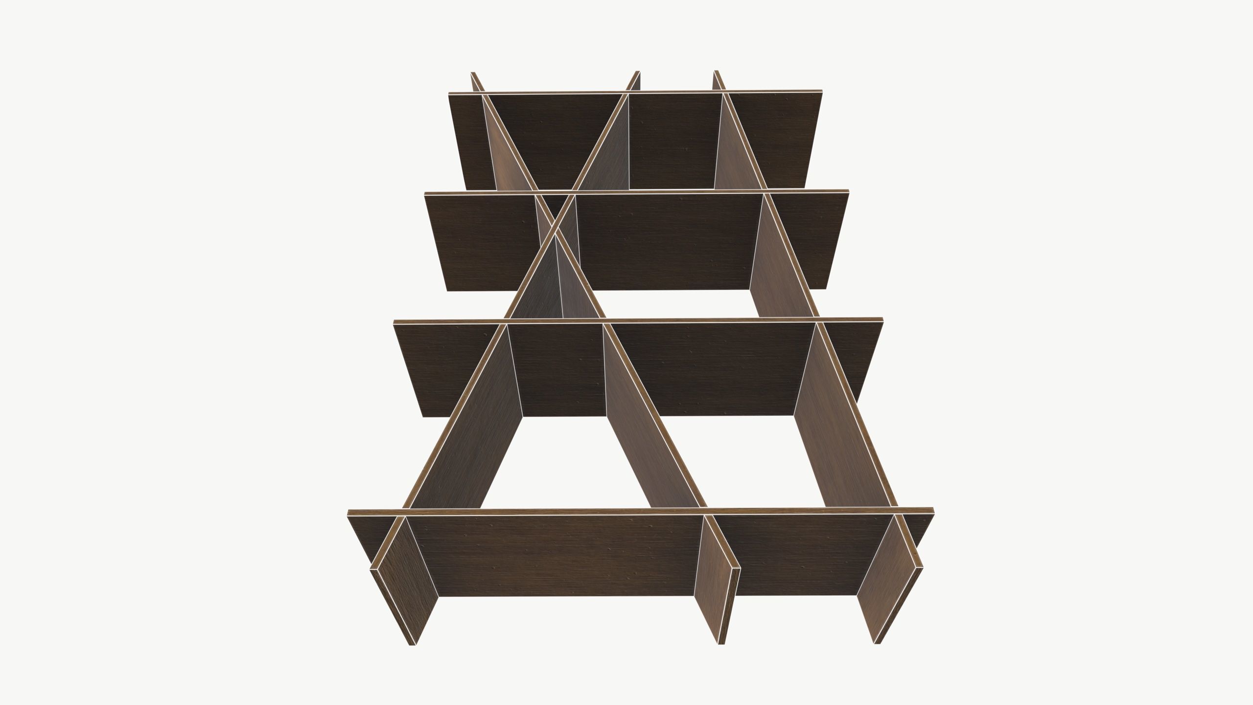 Book Self Low-poly 3D model_8