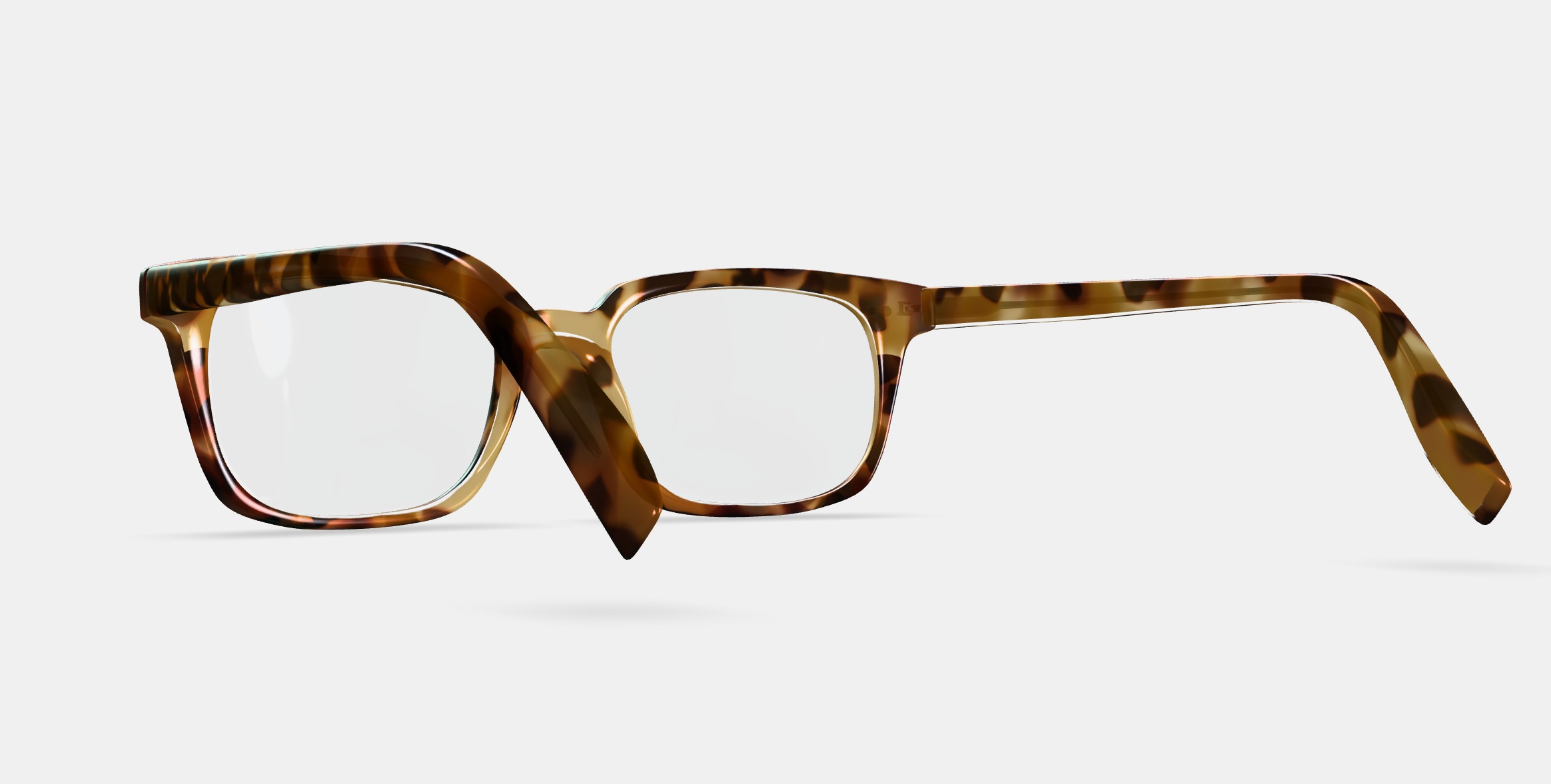 Mullins Eyeglasses in Acorn Tortoise 3D model_3