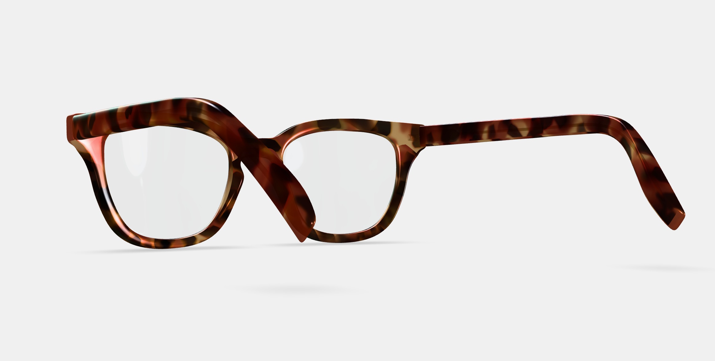Della Eyeglasses in Acorn Tortoise 3D model_4