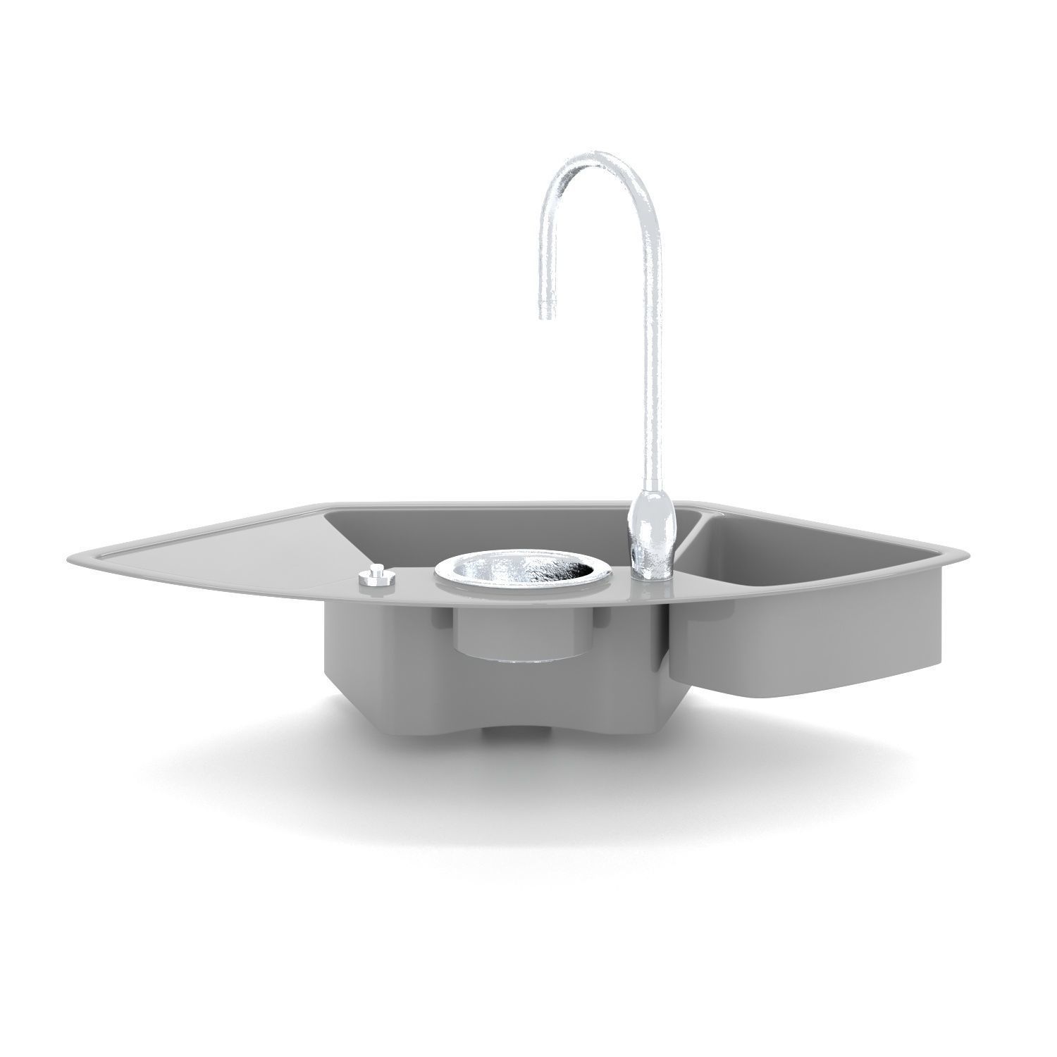 Special Sink for kitchen Low-poly 3D model_2