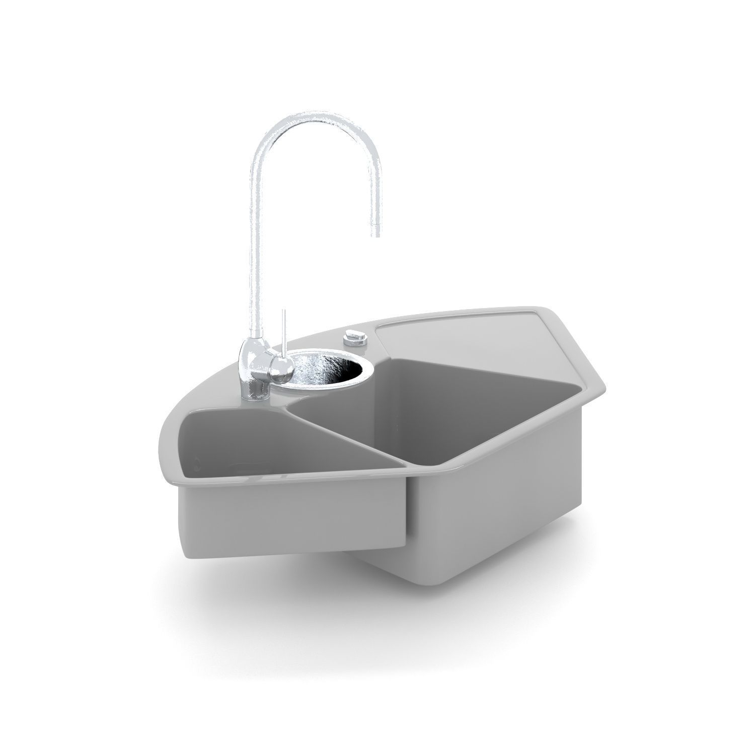 Special Sink for kitchen Low-poly 3D model_1