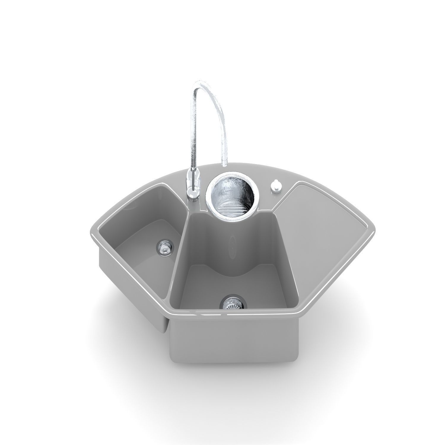 Special Sink for kitchen Low-poly 3D model_4