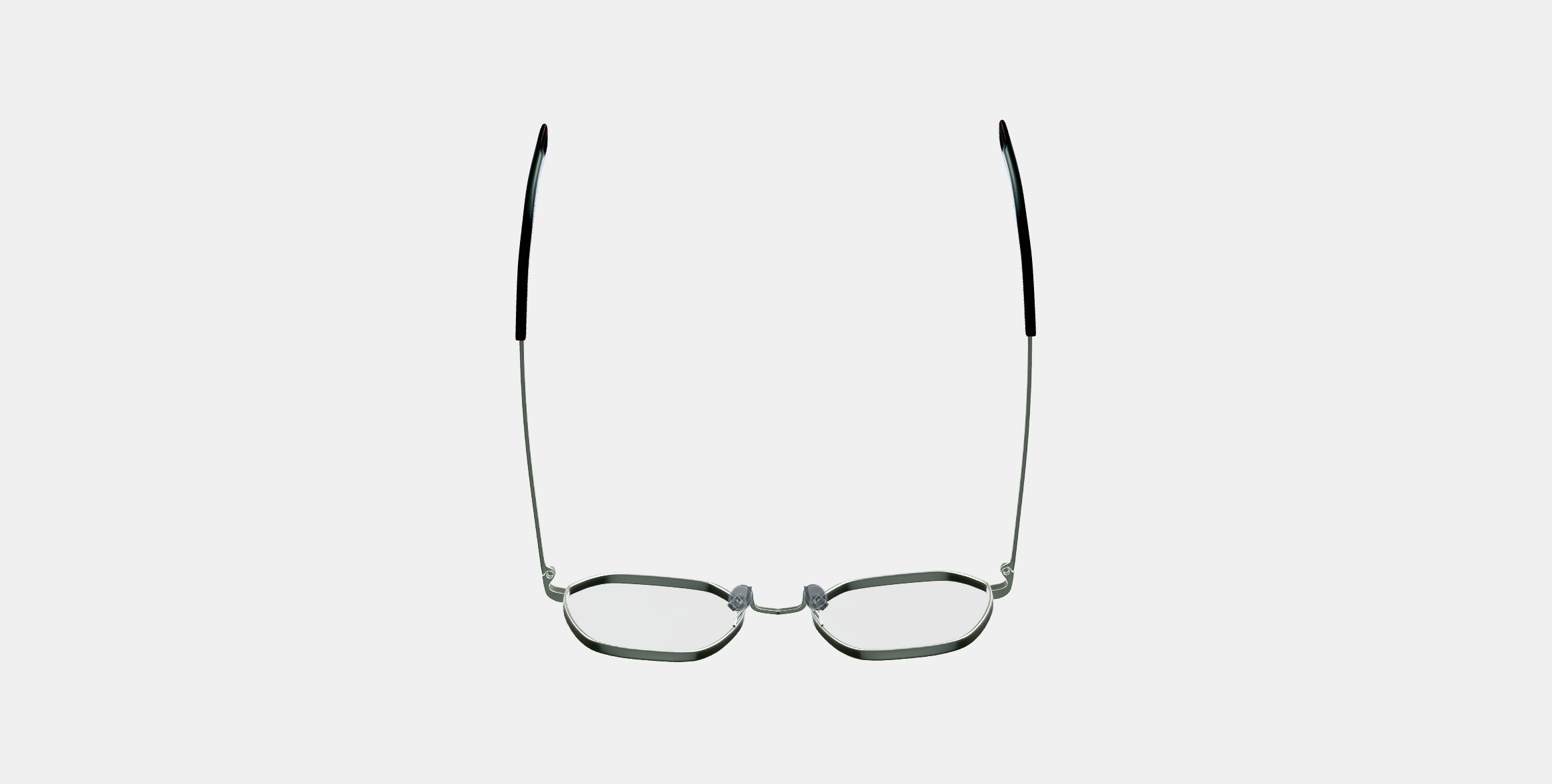 Keiko Eyeglasses in Polished Silver 3D model_7