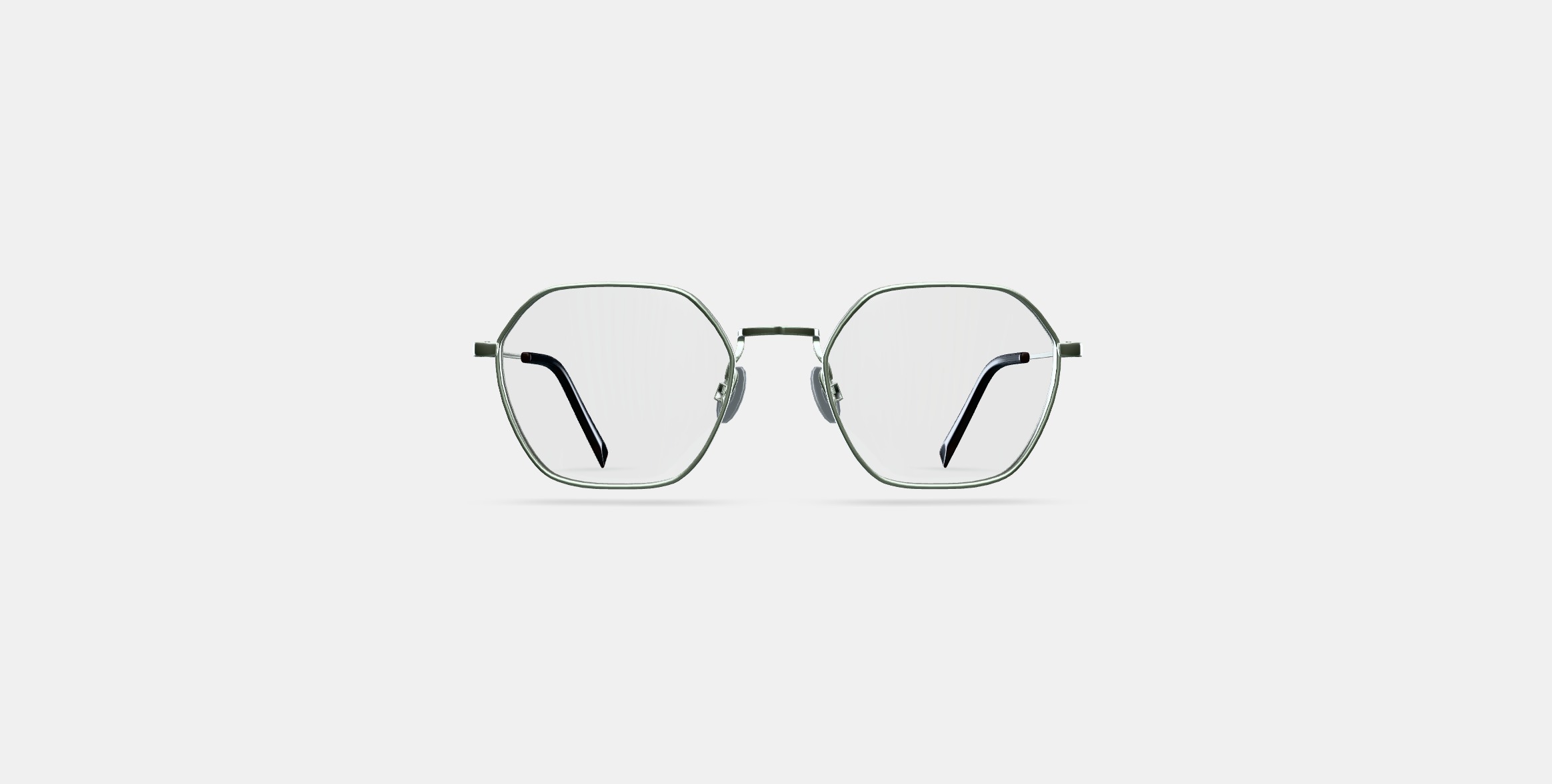 Keiko Eyeglasses in Polished Silver 3D model_10