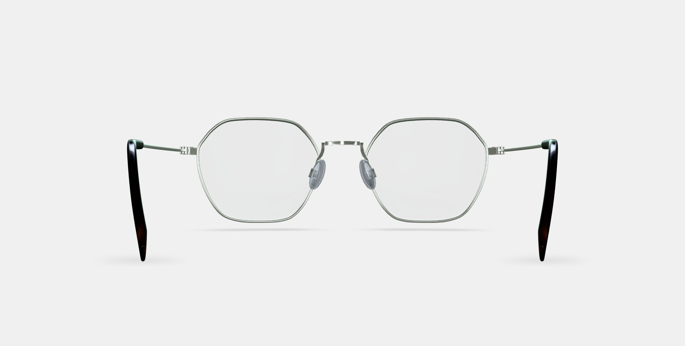 Keiko Eyeglasses in Polished Silver 3D model_15