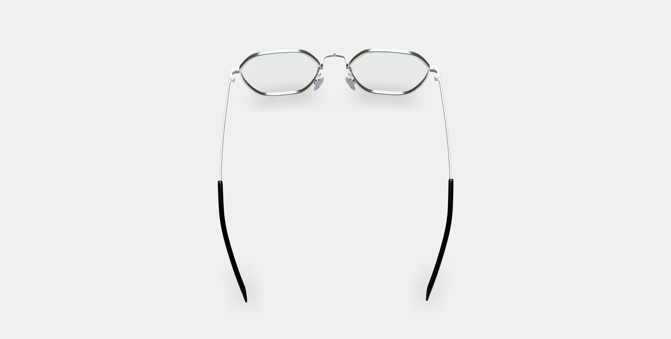 Keiko Eyeglasses in Polished Silver 3D model_4
