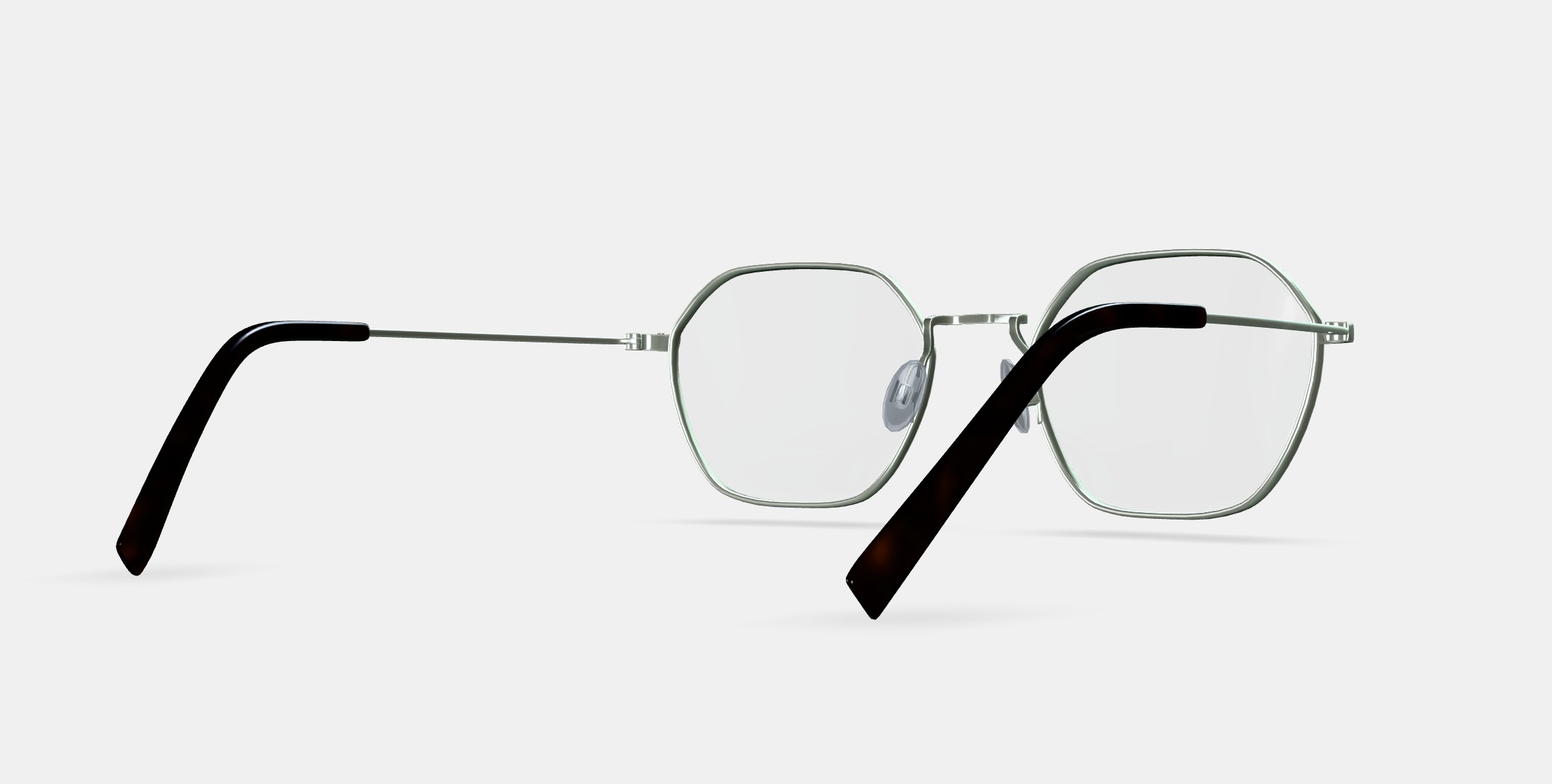 Keiko Eyeglasses in Polished Silver 3D model_6