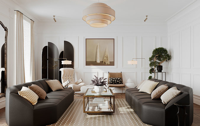 apartment interior   3D model