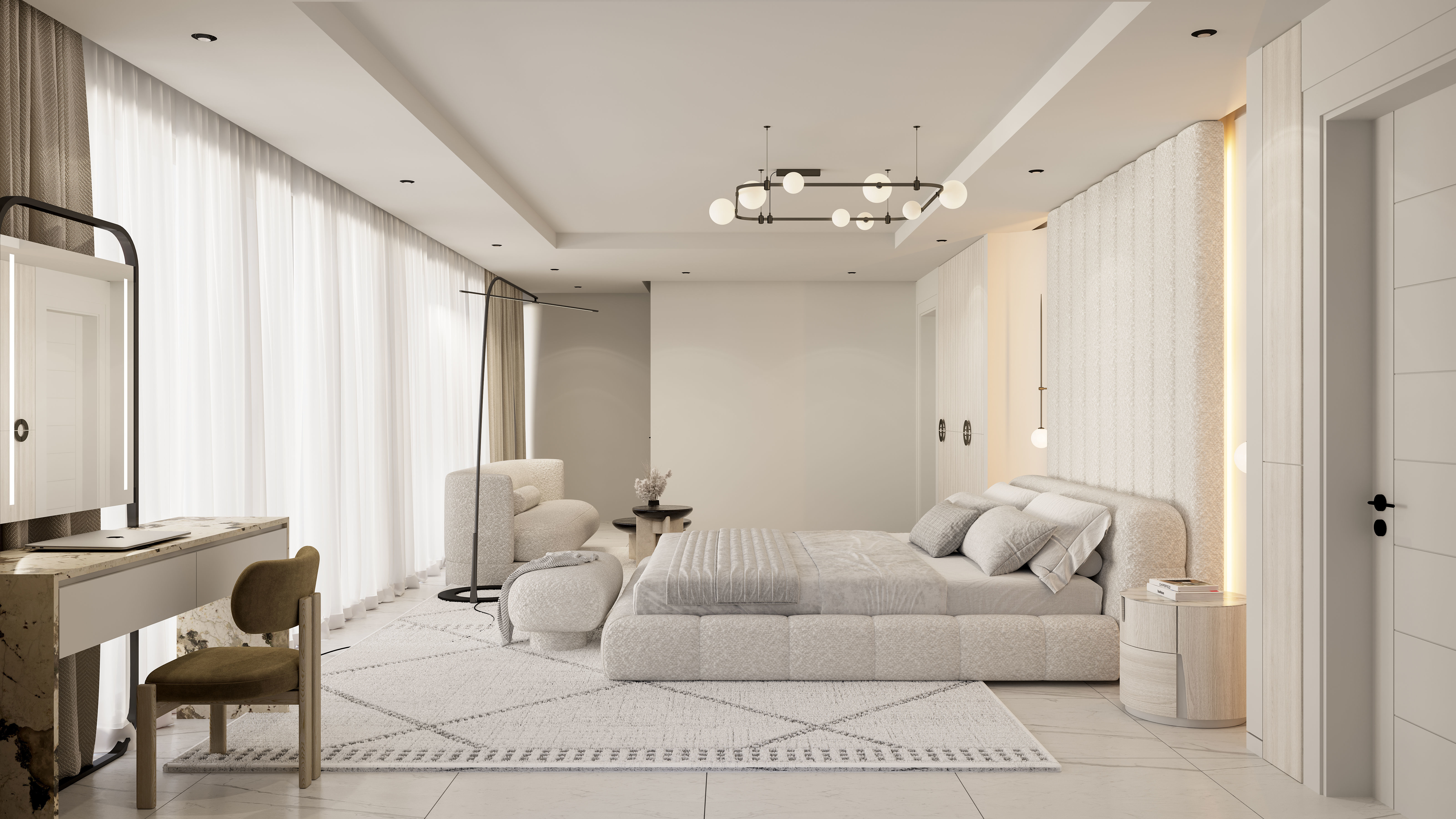 Bedroom scene M 3D model_1