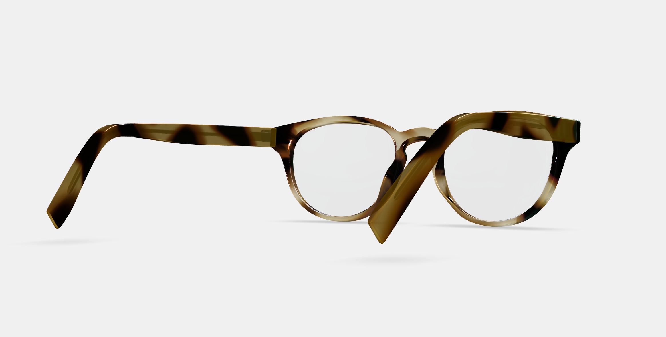 Percey Low Bridge Fit Eyeglasses in Striped Sassafras 3D model_7
