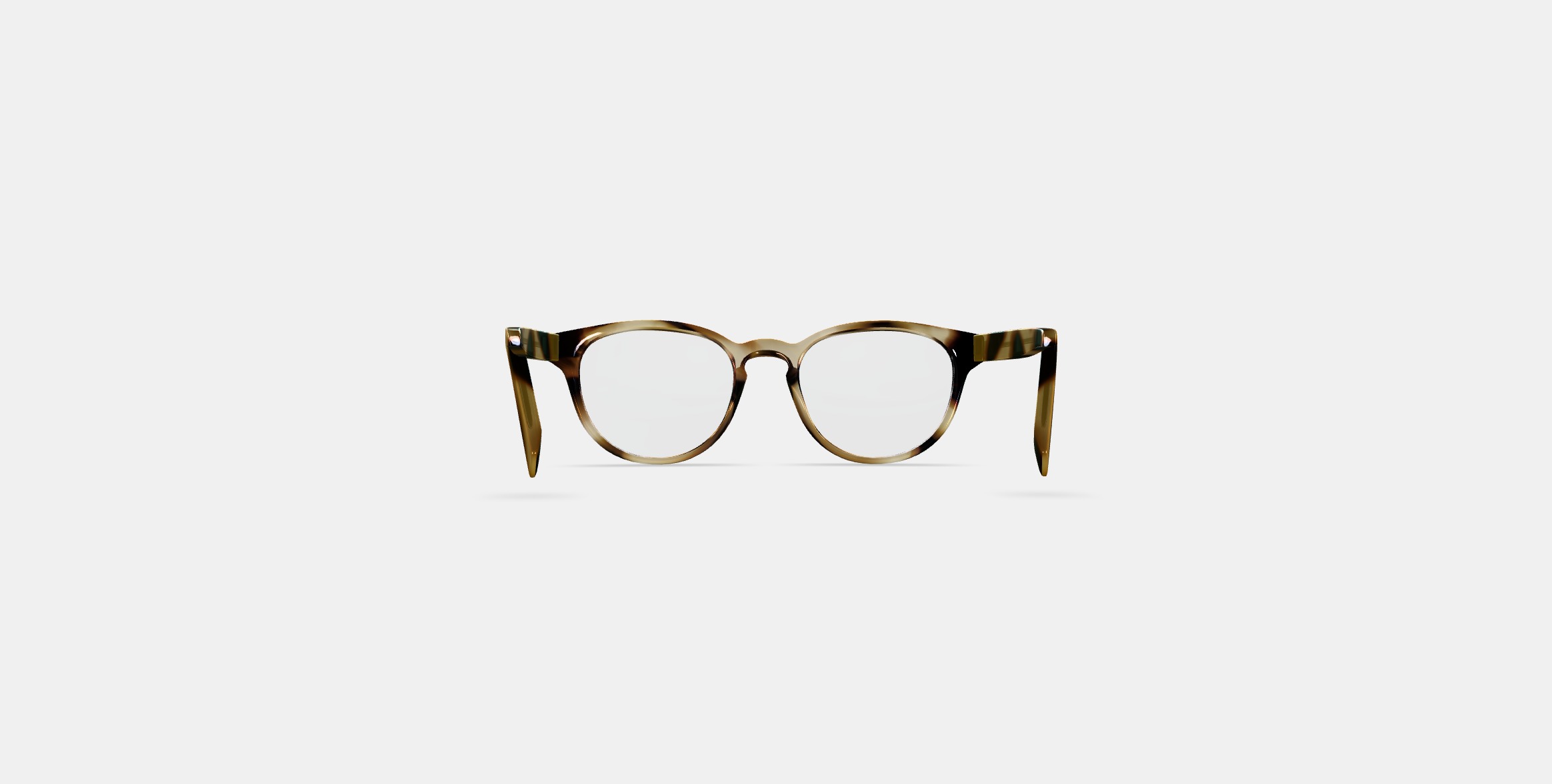 Percey Low Bridge Fit Eyeglasses in Striped Sassafras 3D model_14