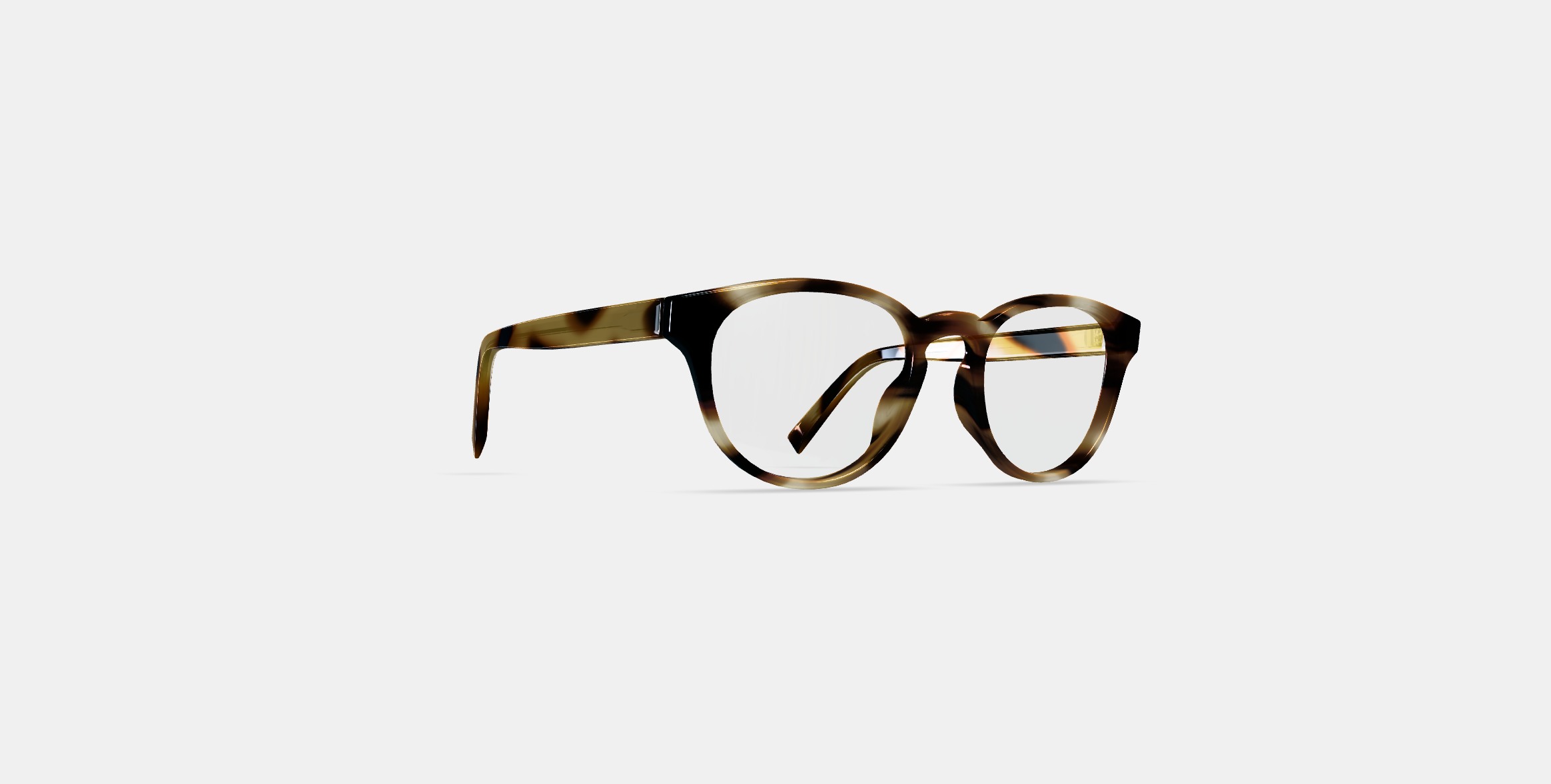 Percey Low Bridge Fit Eyeglasses in Striped Sassafras 3D model_3