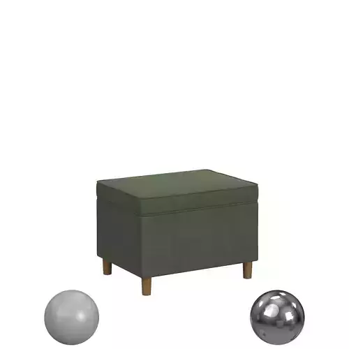 HomePop - Dinah 24 Storage Ottoman- Loden Green