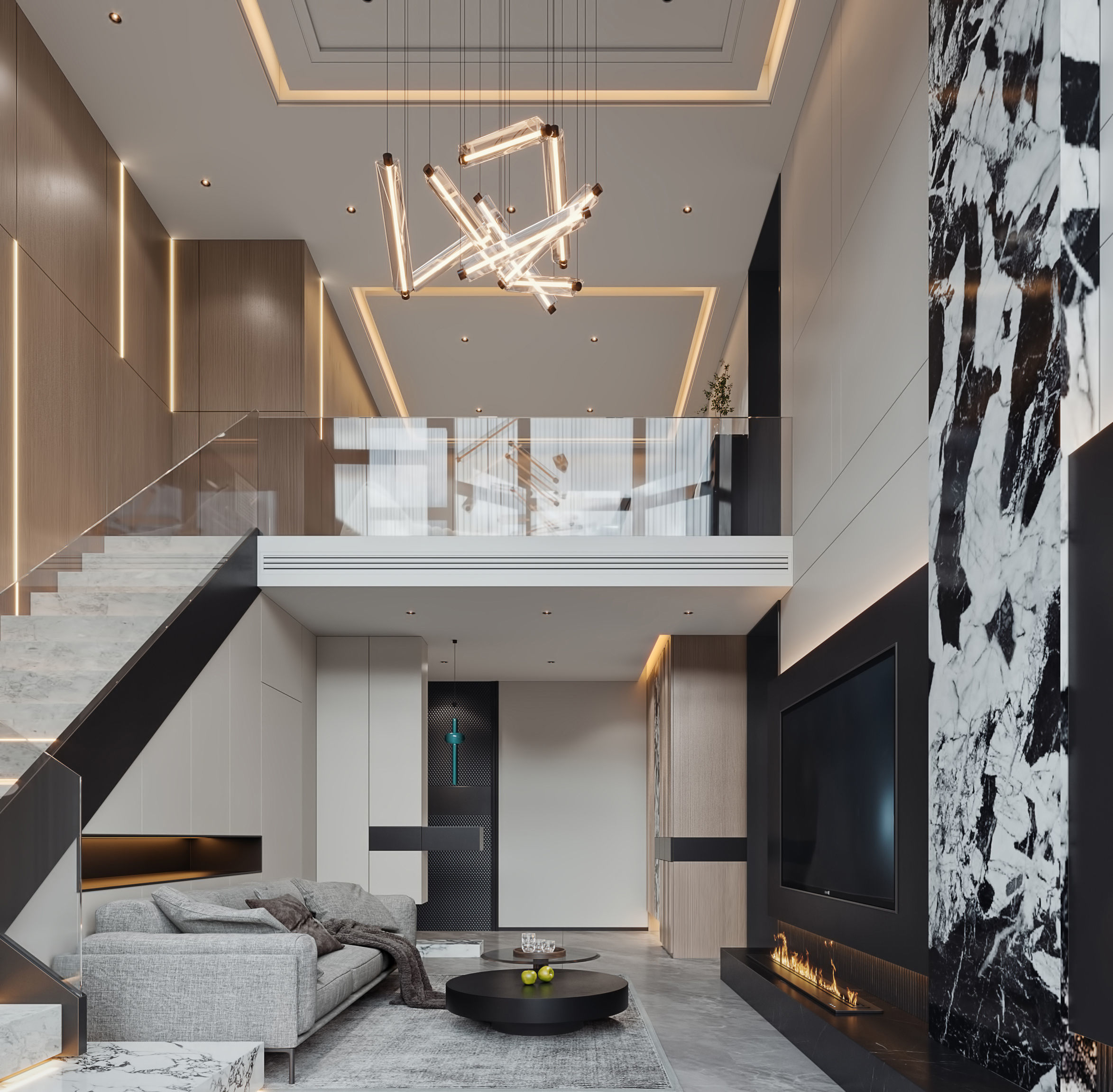       villa interior 3D model_1