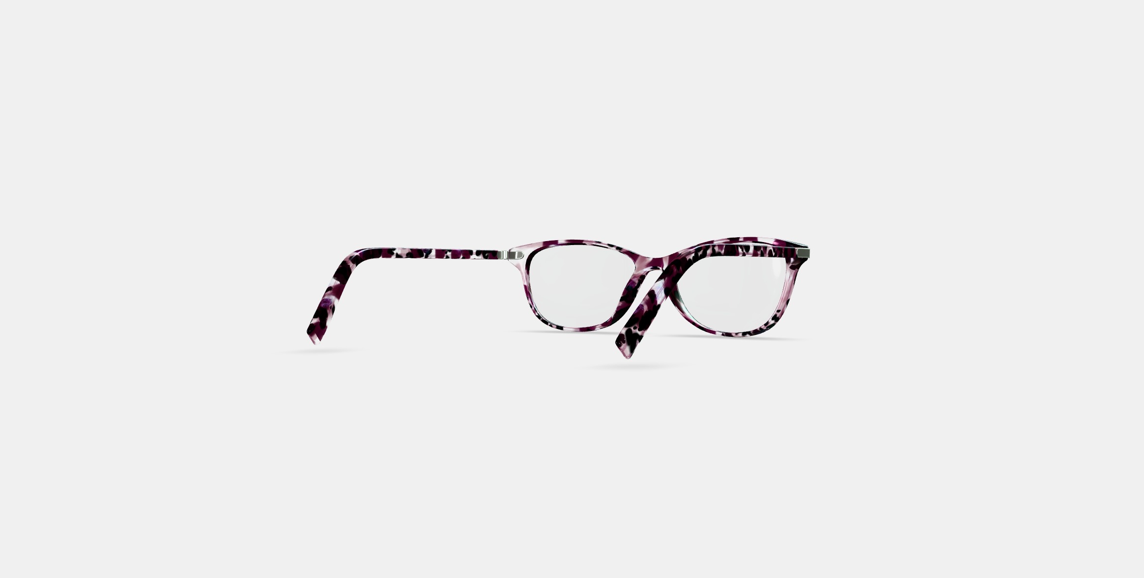 Daisy Low Bridge Fit Eyeglasses in Violet Quartz Crystal with P 3D model_5