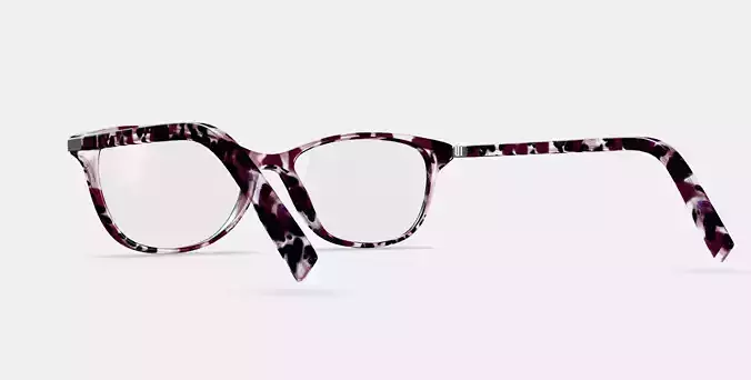 Daisy Low Bridge Fit Eyeglasses in Violet Quartz Crystal with P