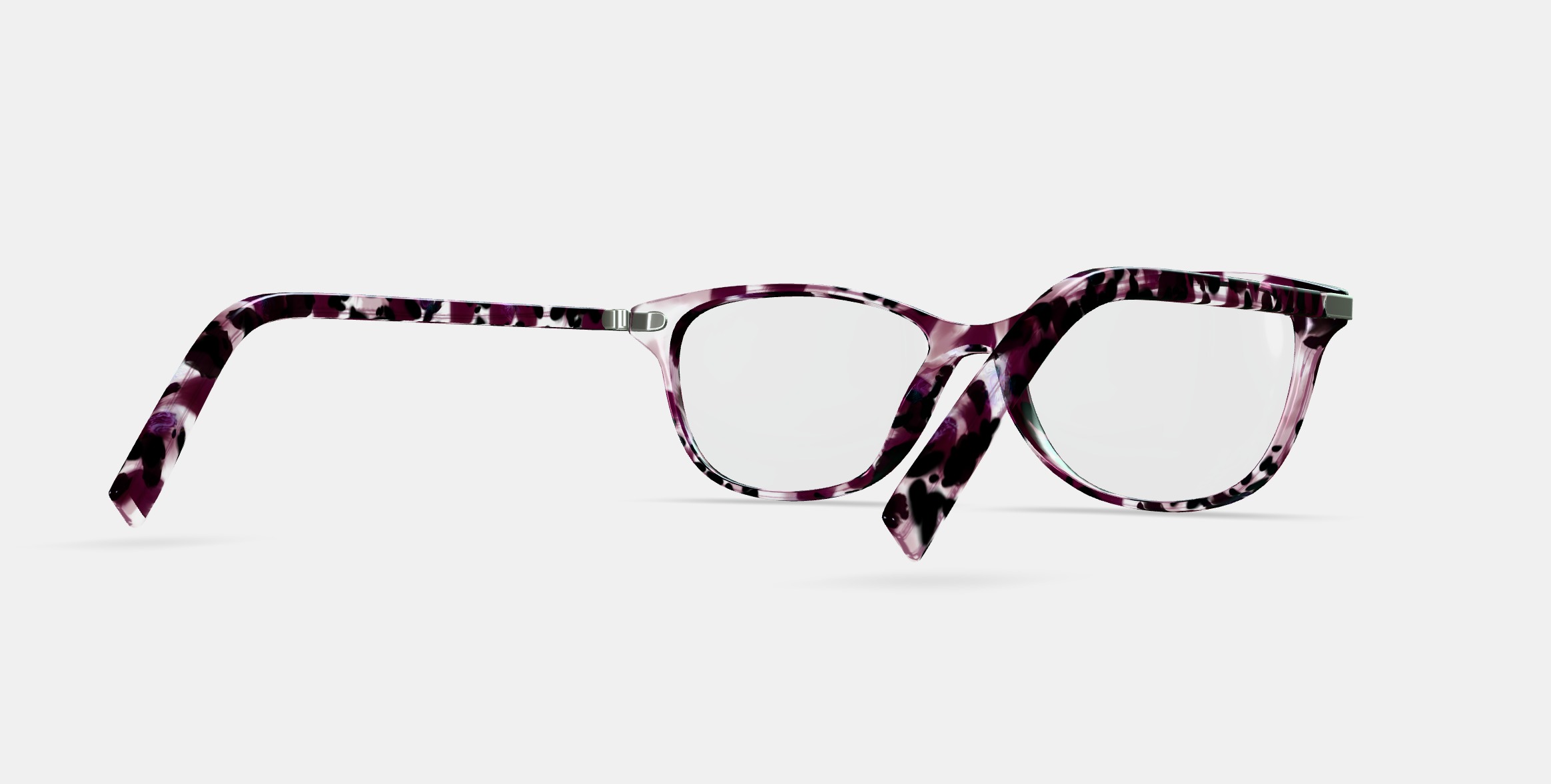 Daisy Low Bridge Fit Eyeglasses in Violet Quartz Crystal with P 3D model_7
