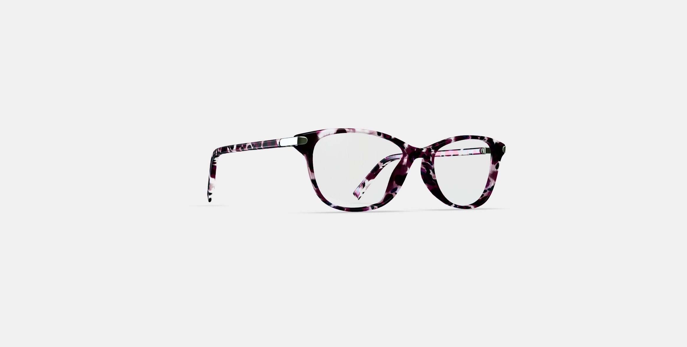 Daisy Low Bridge Fit Eyeglasses in Violet Quartz Crystal with P 3D model_2