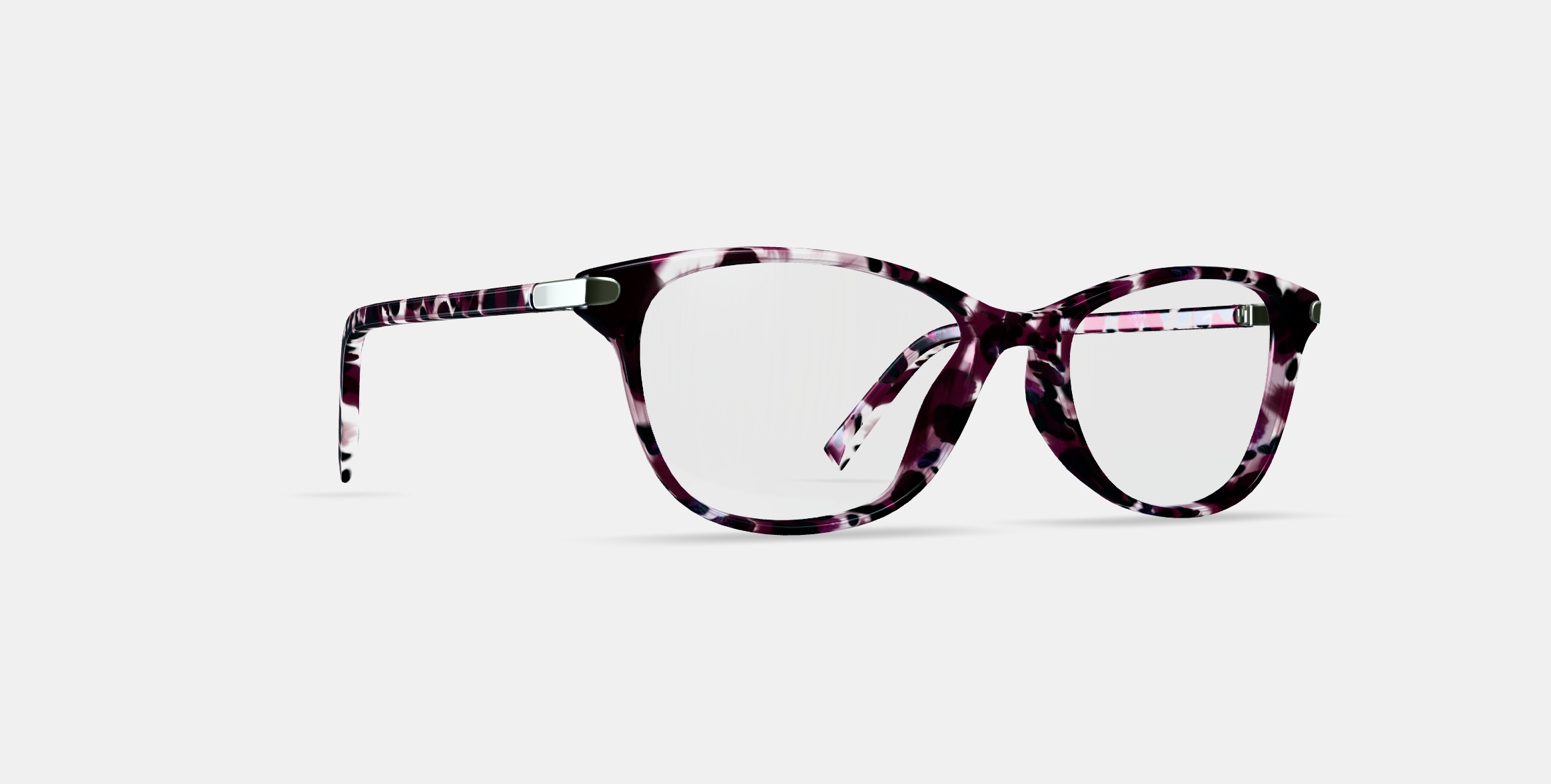 Daisy Low Bridge Fit Eyeglasses in Violet Quartz Crystal with P 3D model_9