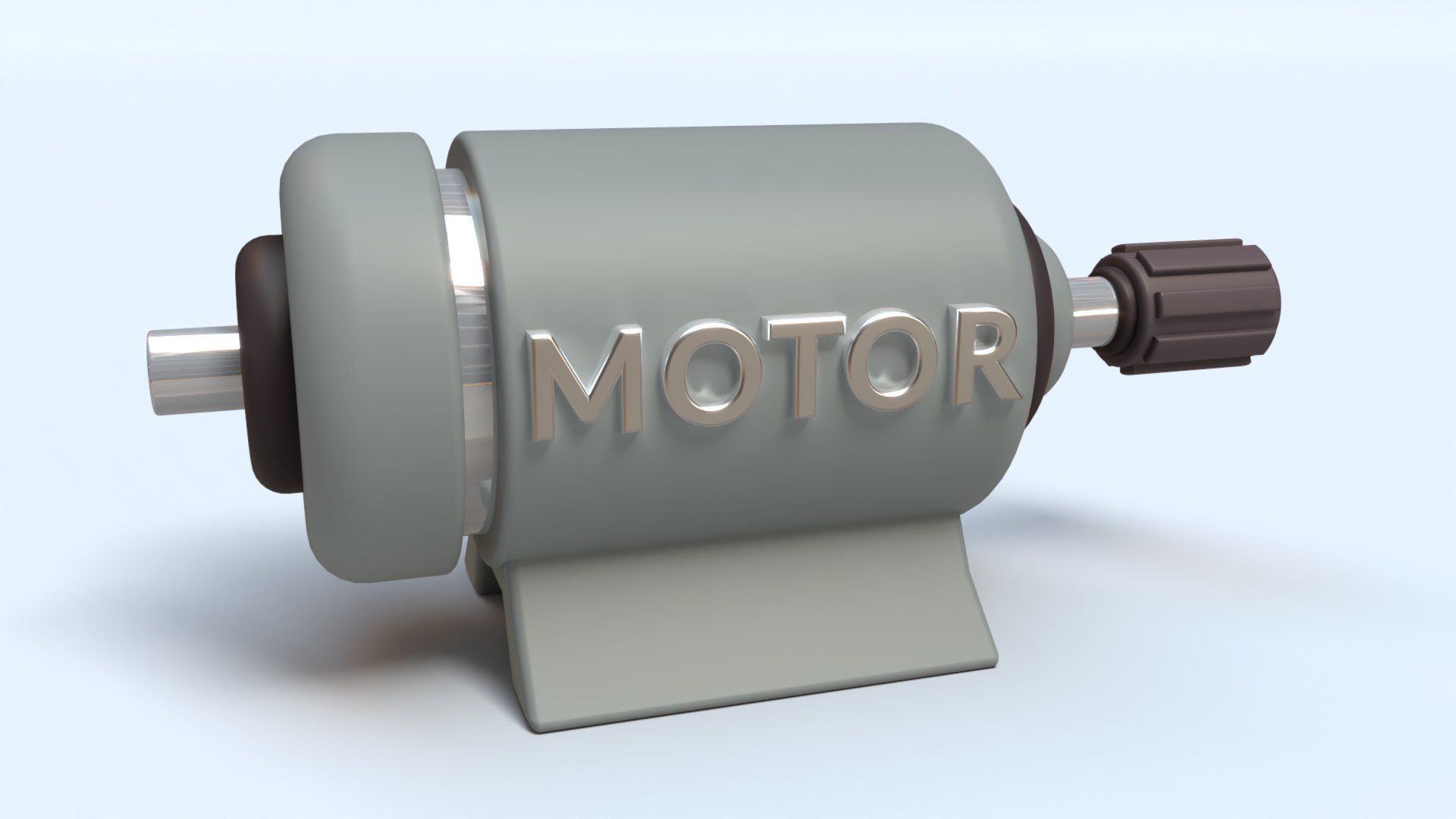 Motor - Rigged Low-poly 3D model_12