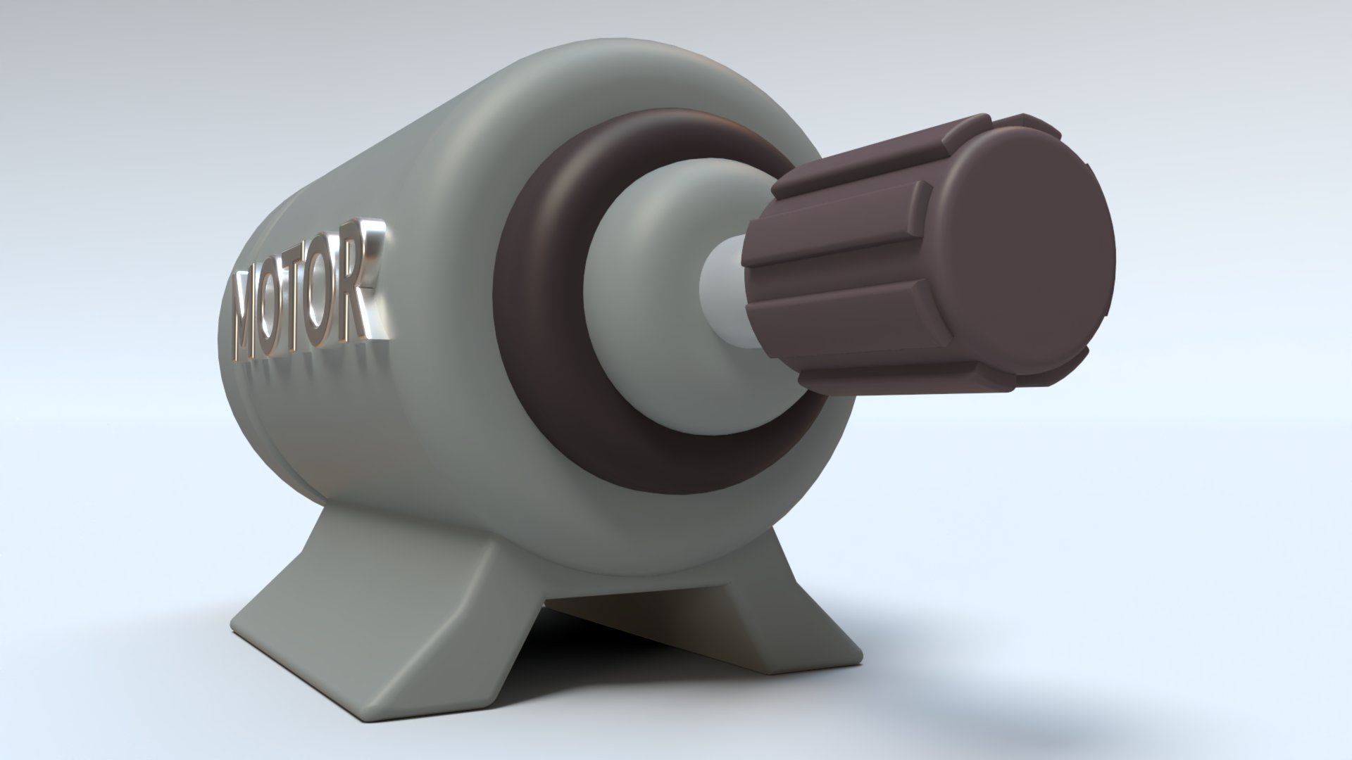 Motor - Rigged Low-poly 3D model_3