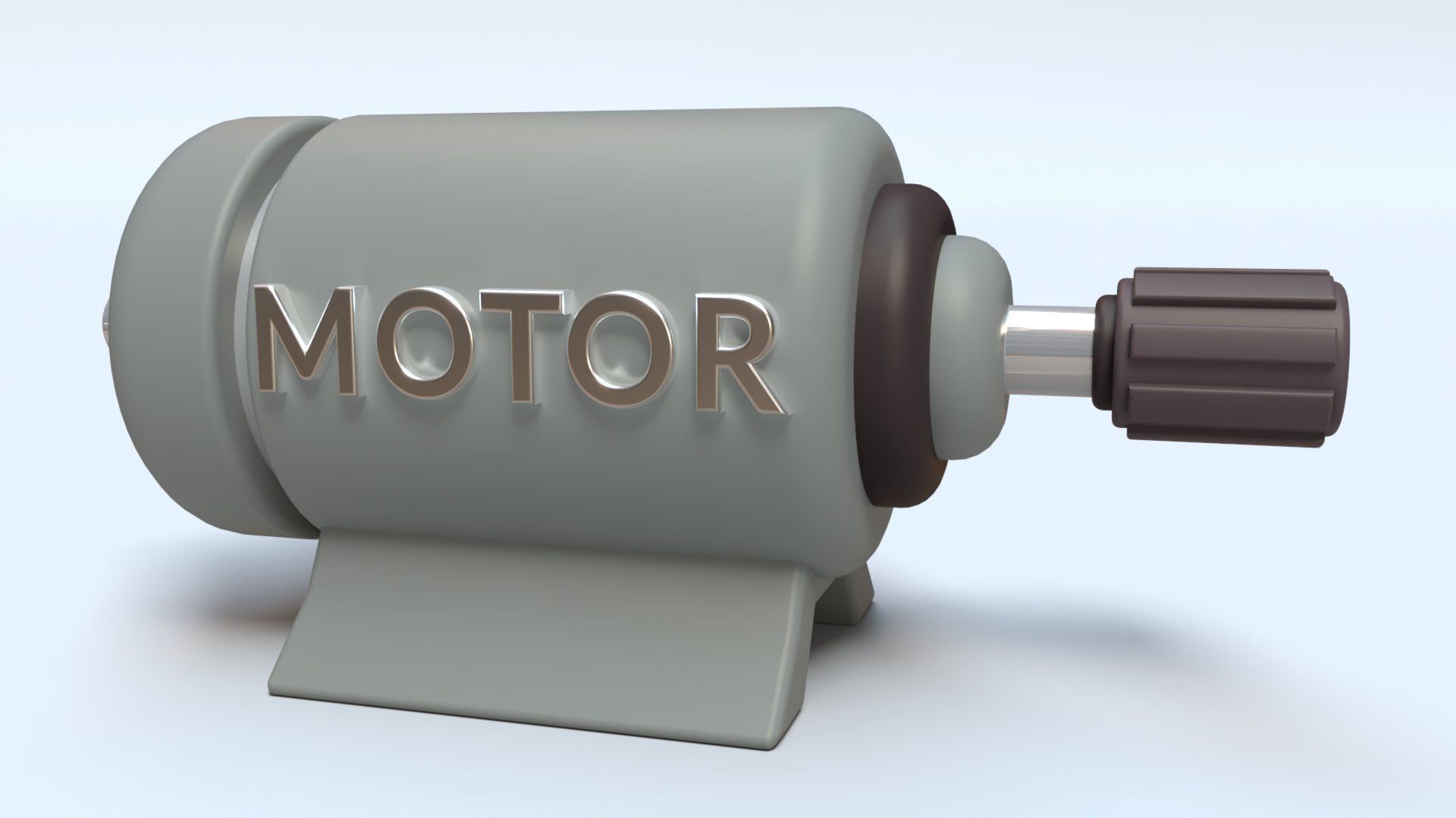 Motor - Rigged Low-poly 3D model_1