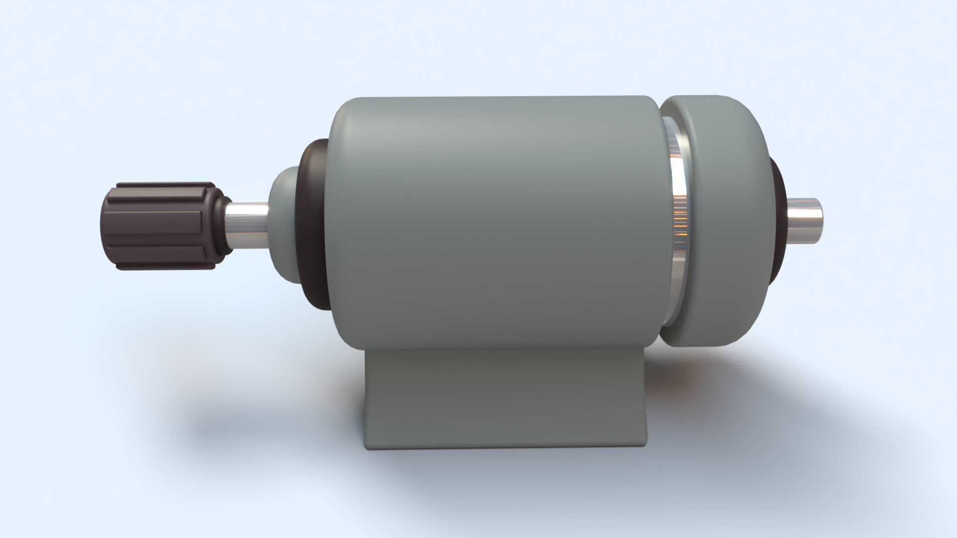 Motor - Rigged Low-poly 3D model_5