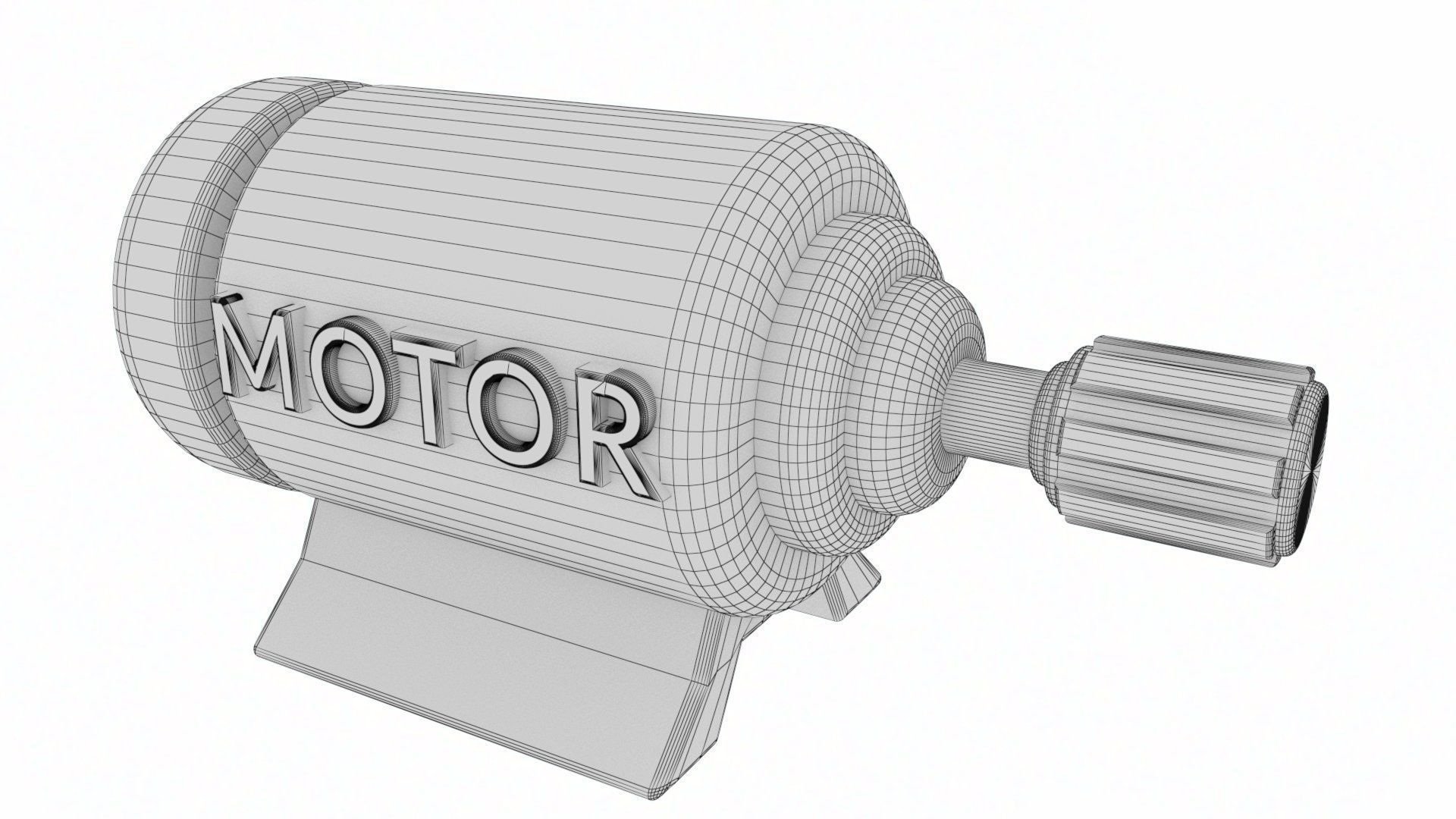 Motor - Rigged Low-poly 3D model_15