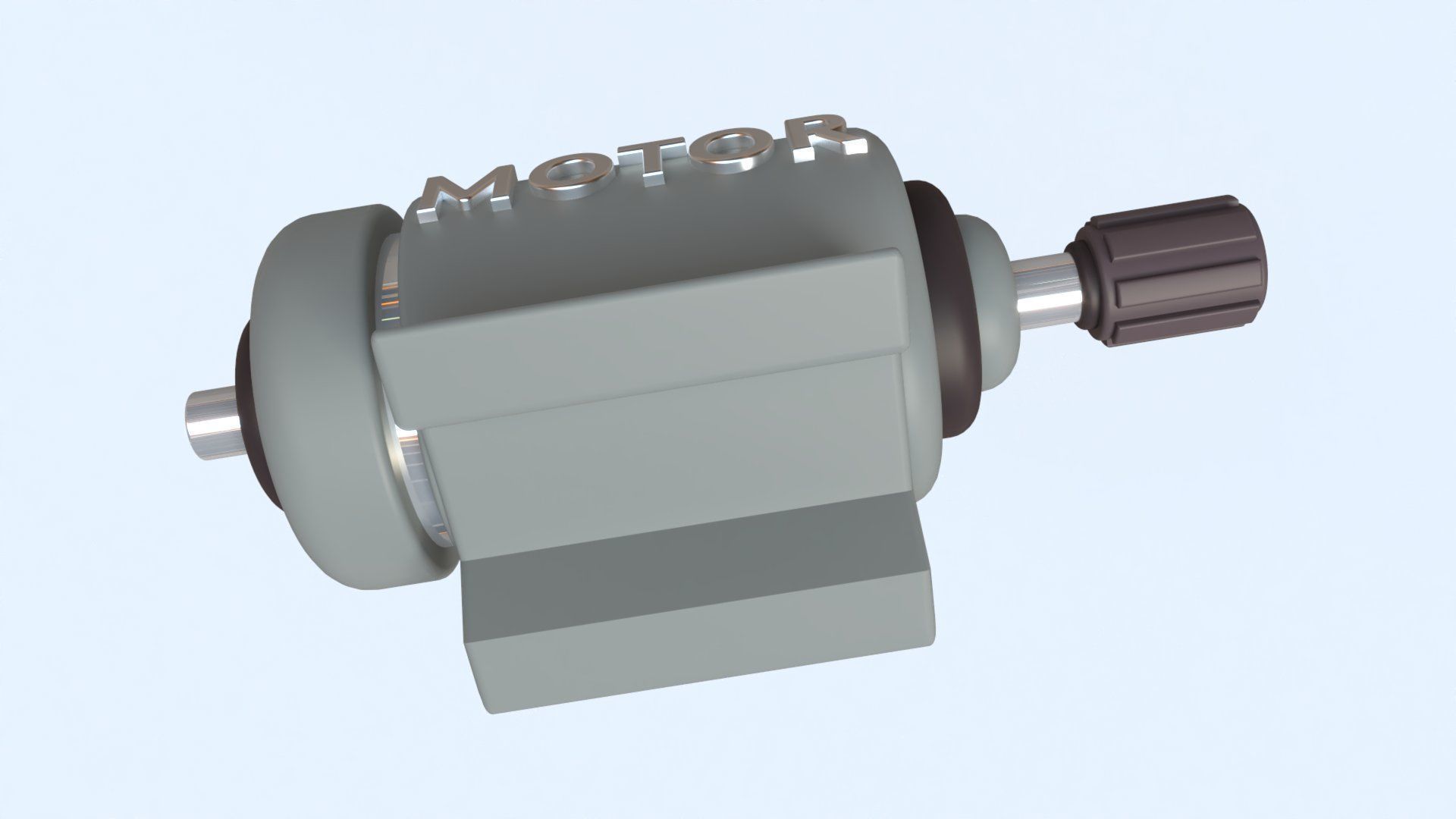 Motor - Rigged Low-poly 3D model_10